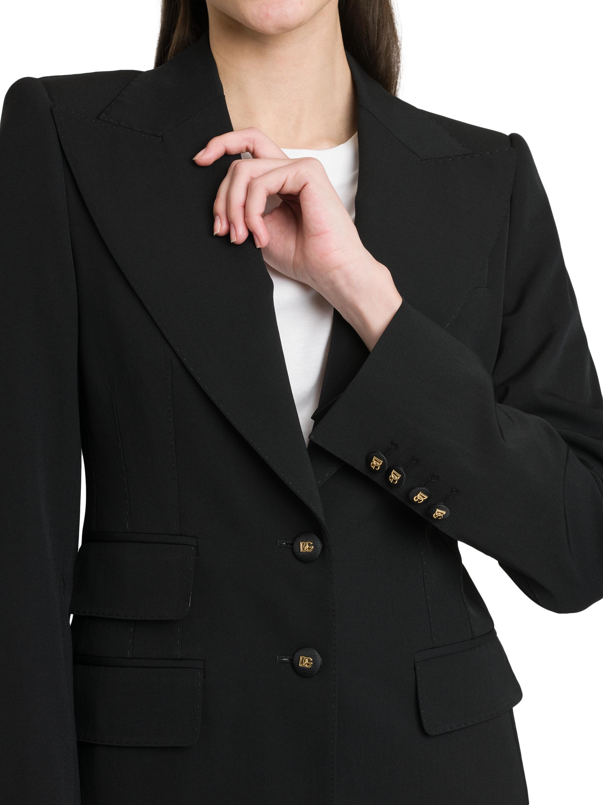 ジャケット・アウター DOLCE&GABBANA wool tailored jacket Single-breasted wool crepe Dolce jacket with DG buttons in