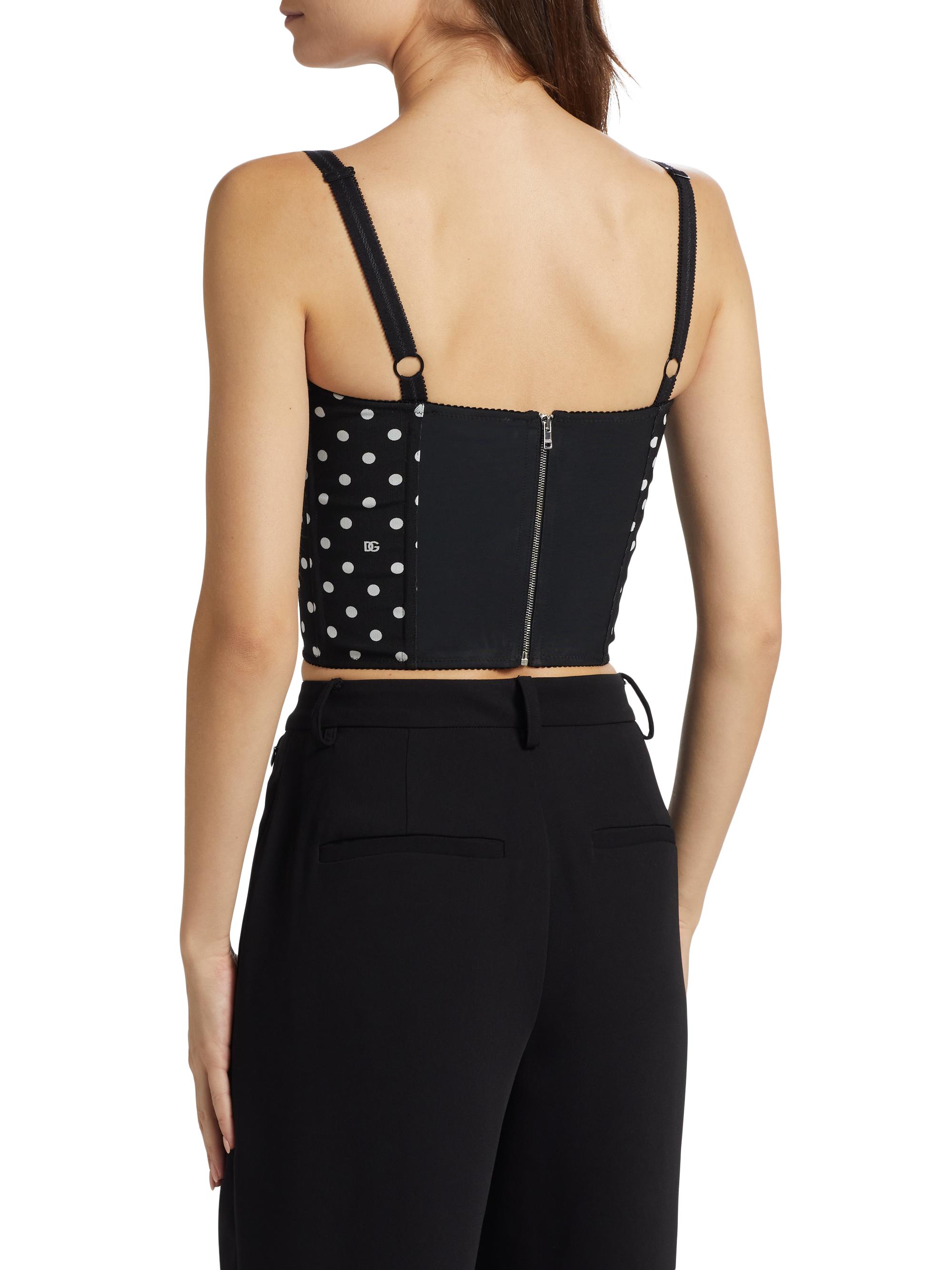 Dolce&Gabbana Polka Dot Sweetheart Top | Saks Fifth Avenue