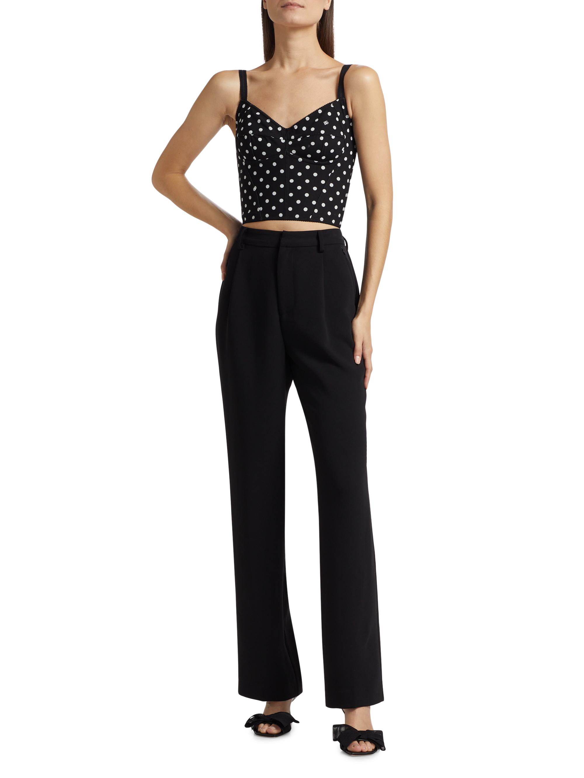 Dolce&Gabbana Polka Dot Sweetheart Top | Saks Fifth Avenue