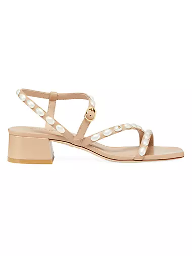 Pearlita 35MM Lacquered Leather Sandals