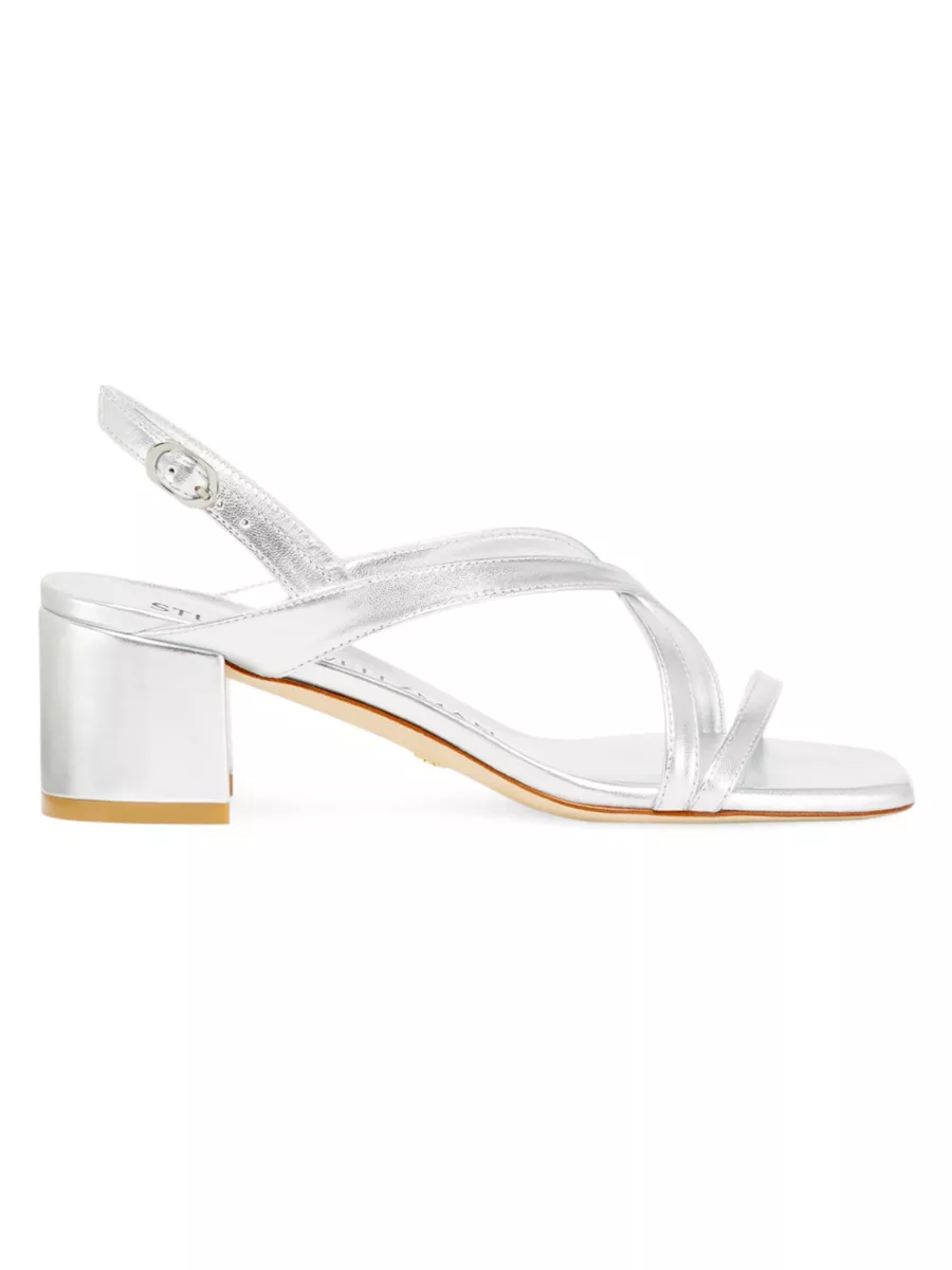 Shop Stuart Weitzman Oasis 50MM Metallic Leather Sandals Shop Stuart Weitzman Oasis 50MM Metallic Leather Sandals