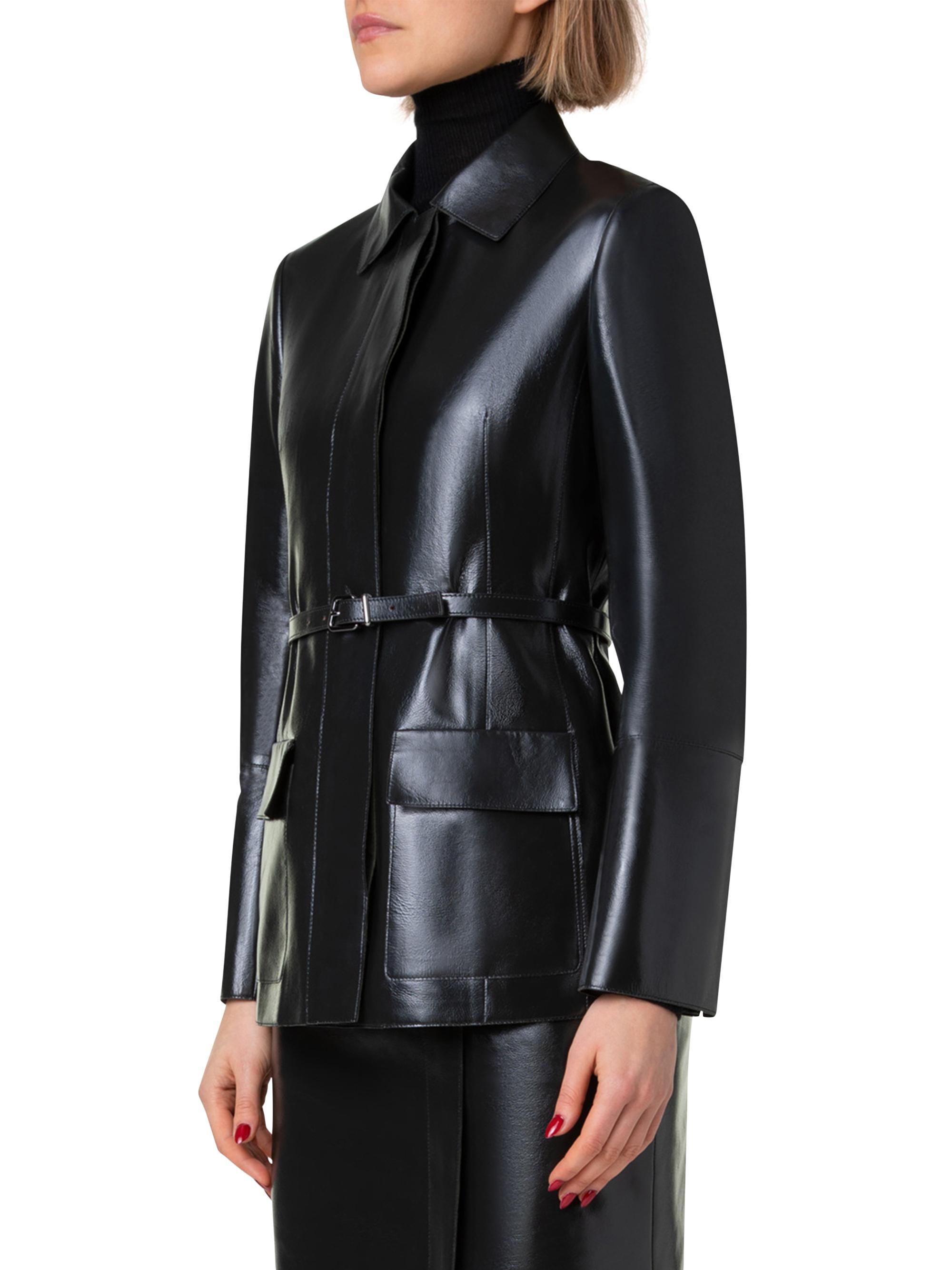 Akris Whisper Metallic Leather Jacket | Saks Fifth Avenue