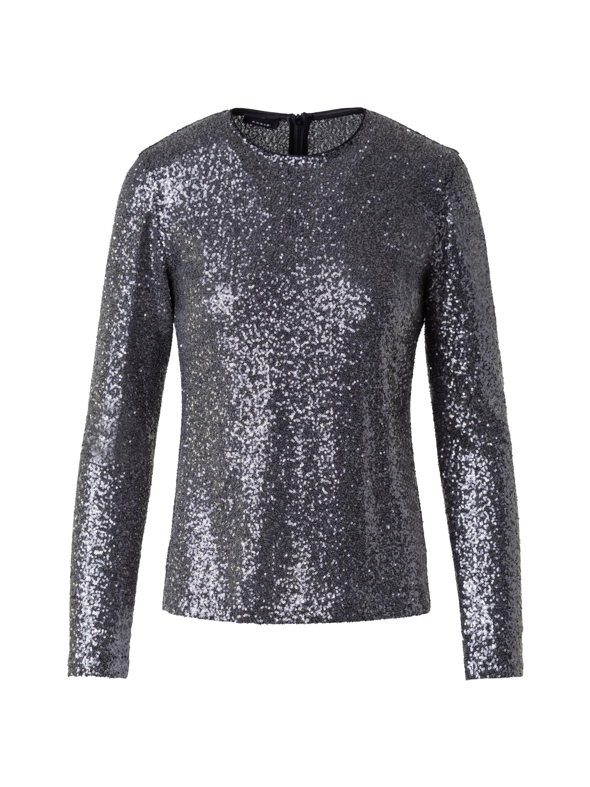 Akris Women's Sequined Jersey Top - Charcoal
