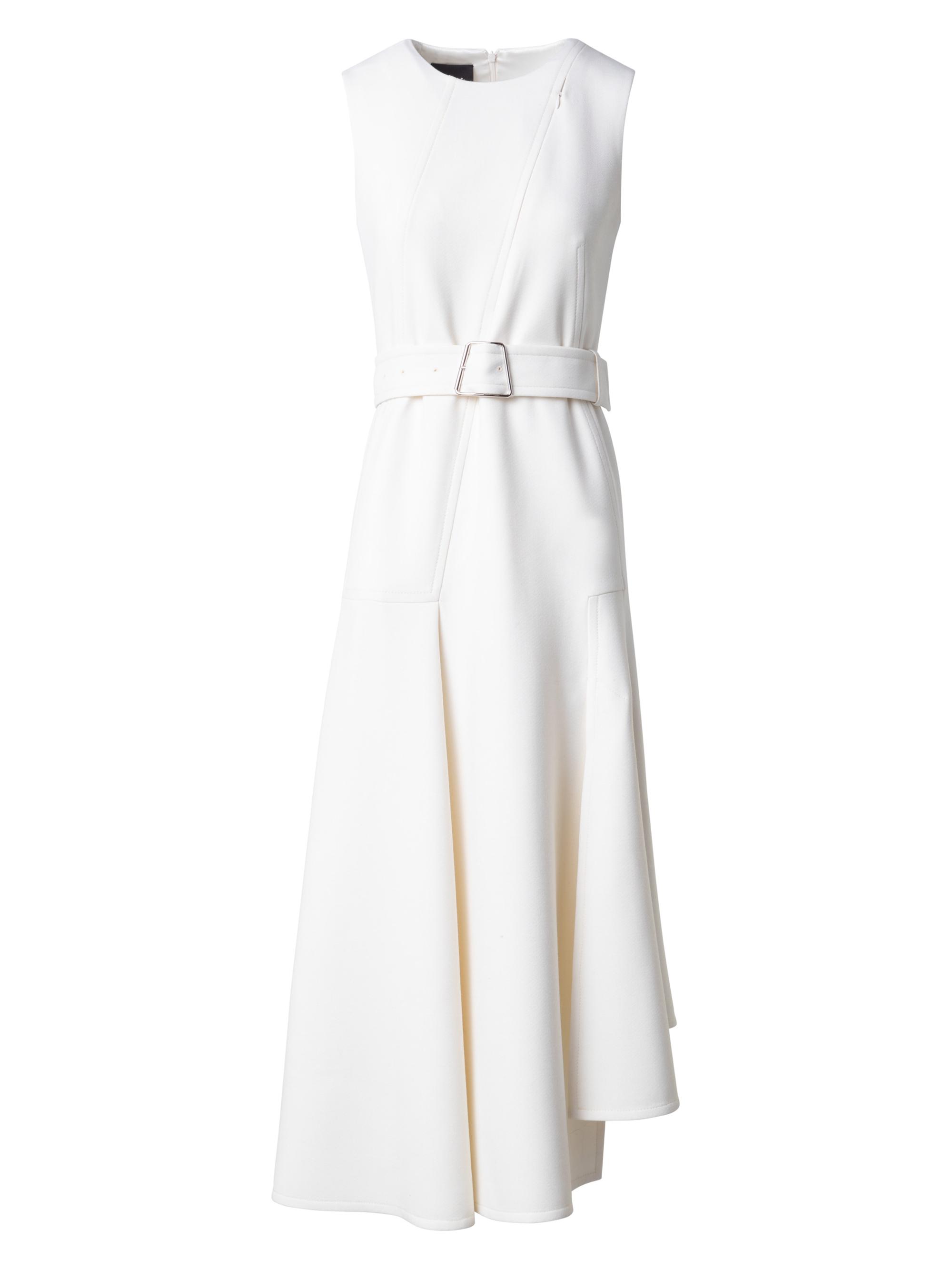 Akris Women's Double-Face Cotton A-Line Midi-Dress - Ecru