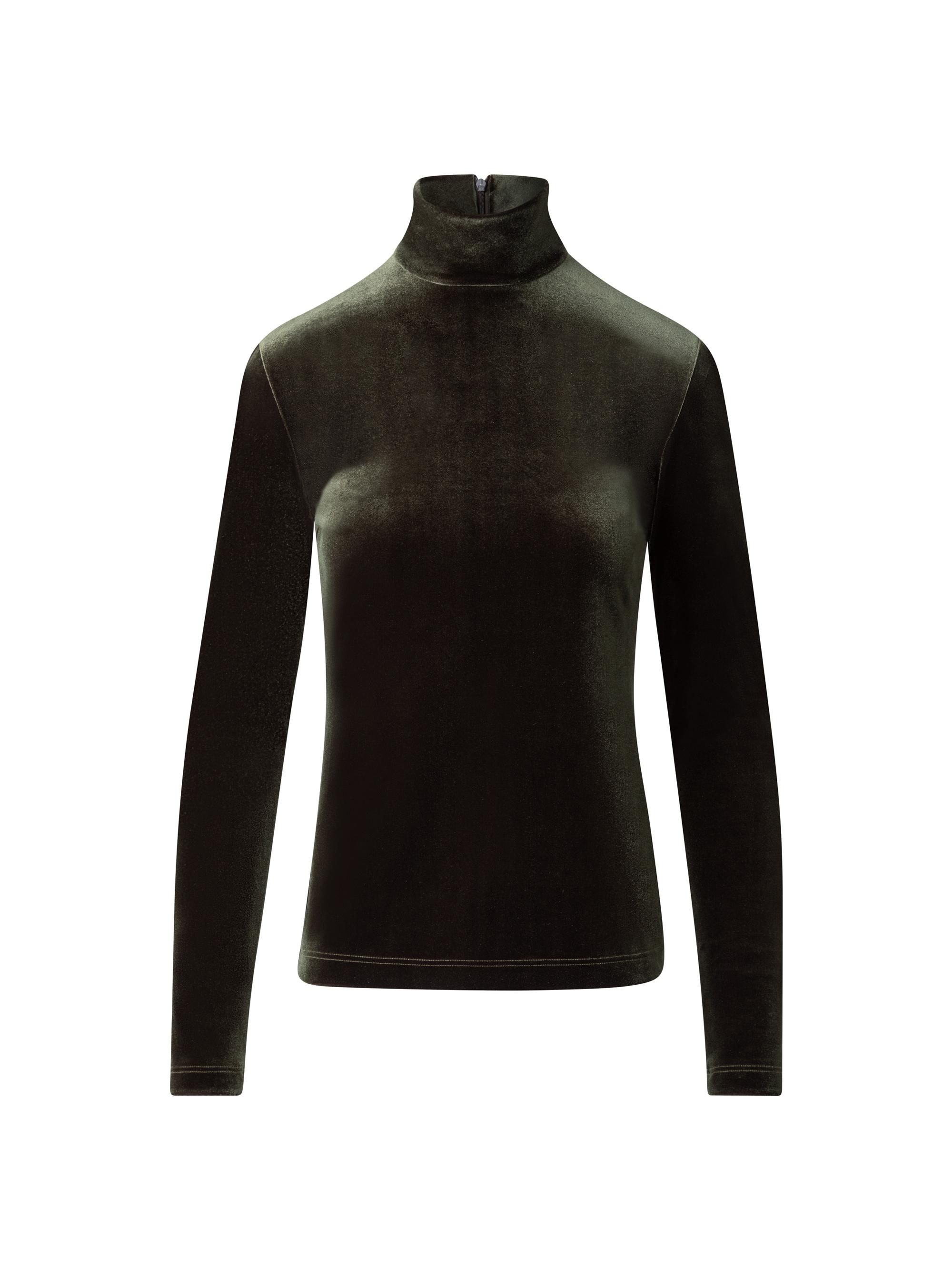Akris Velvet Mock Turtleneck Top | Saks Fifth Avenue