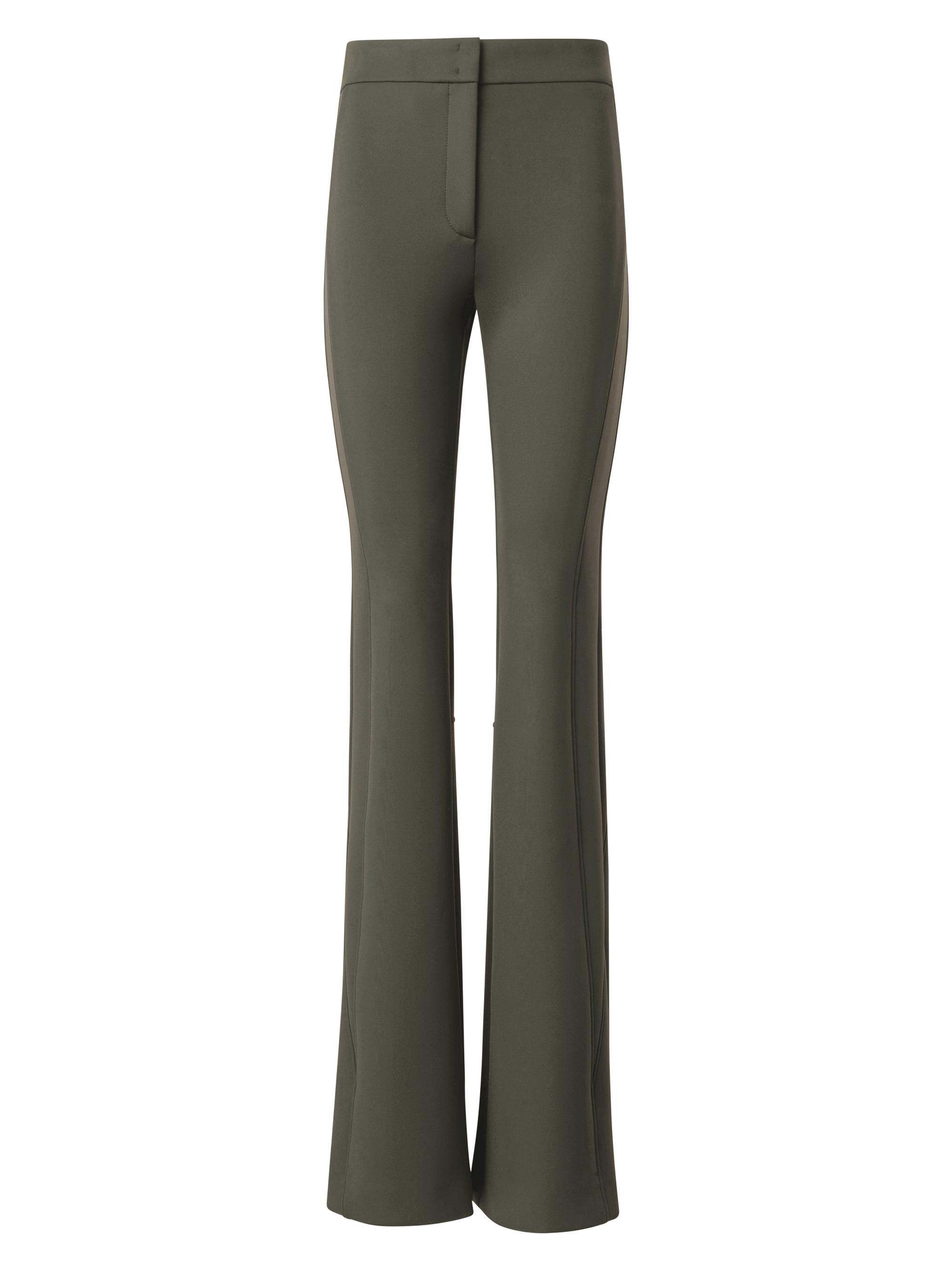 Akris Women's Faris Neoprene Boot-Cut Pants - Kale Green