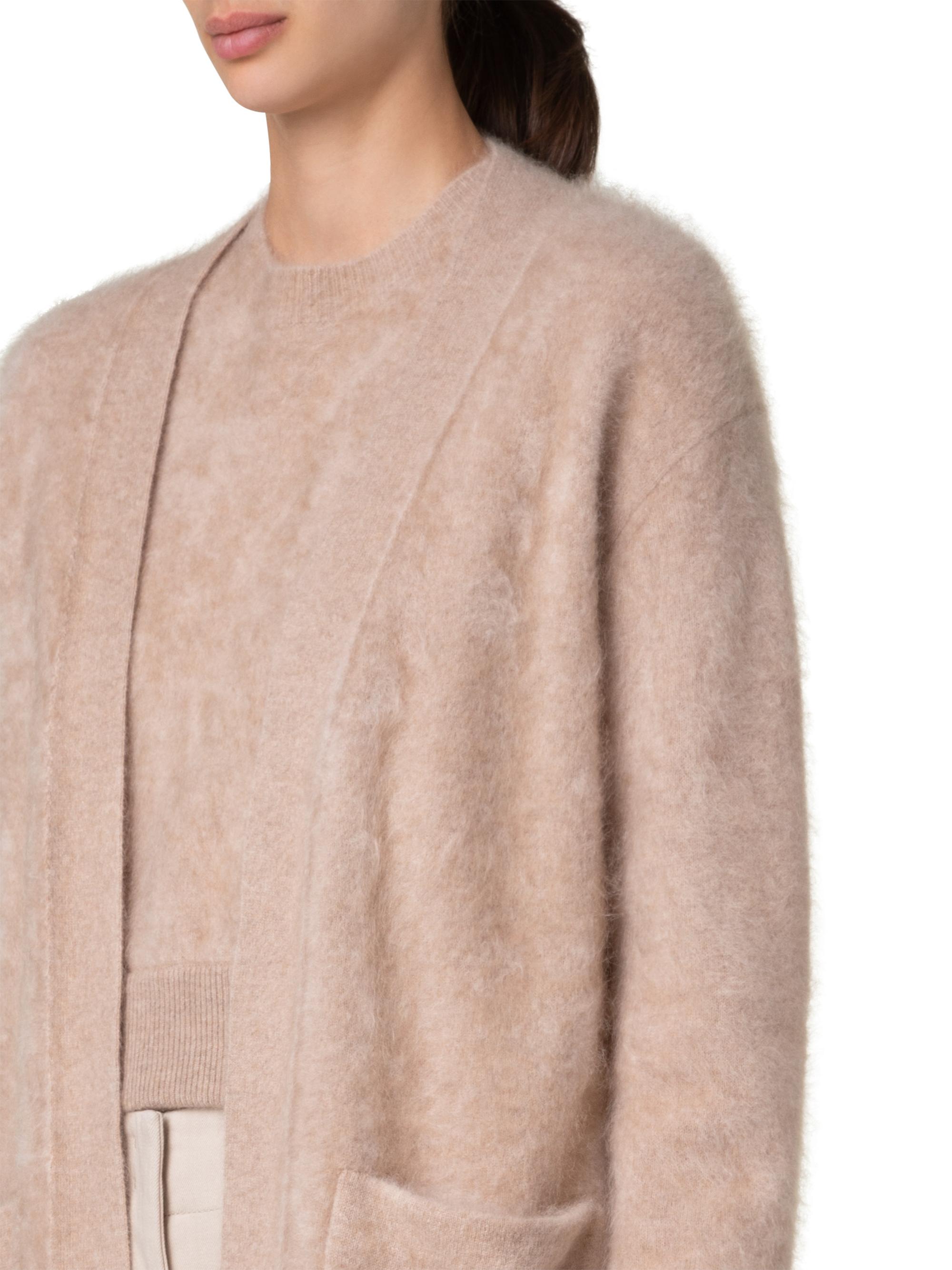 トップス Brushed Cashmere Cardigan Brushed Crop Cashmere Cardigan-Dark Mink Melange | Boden USA
