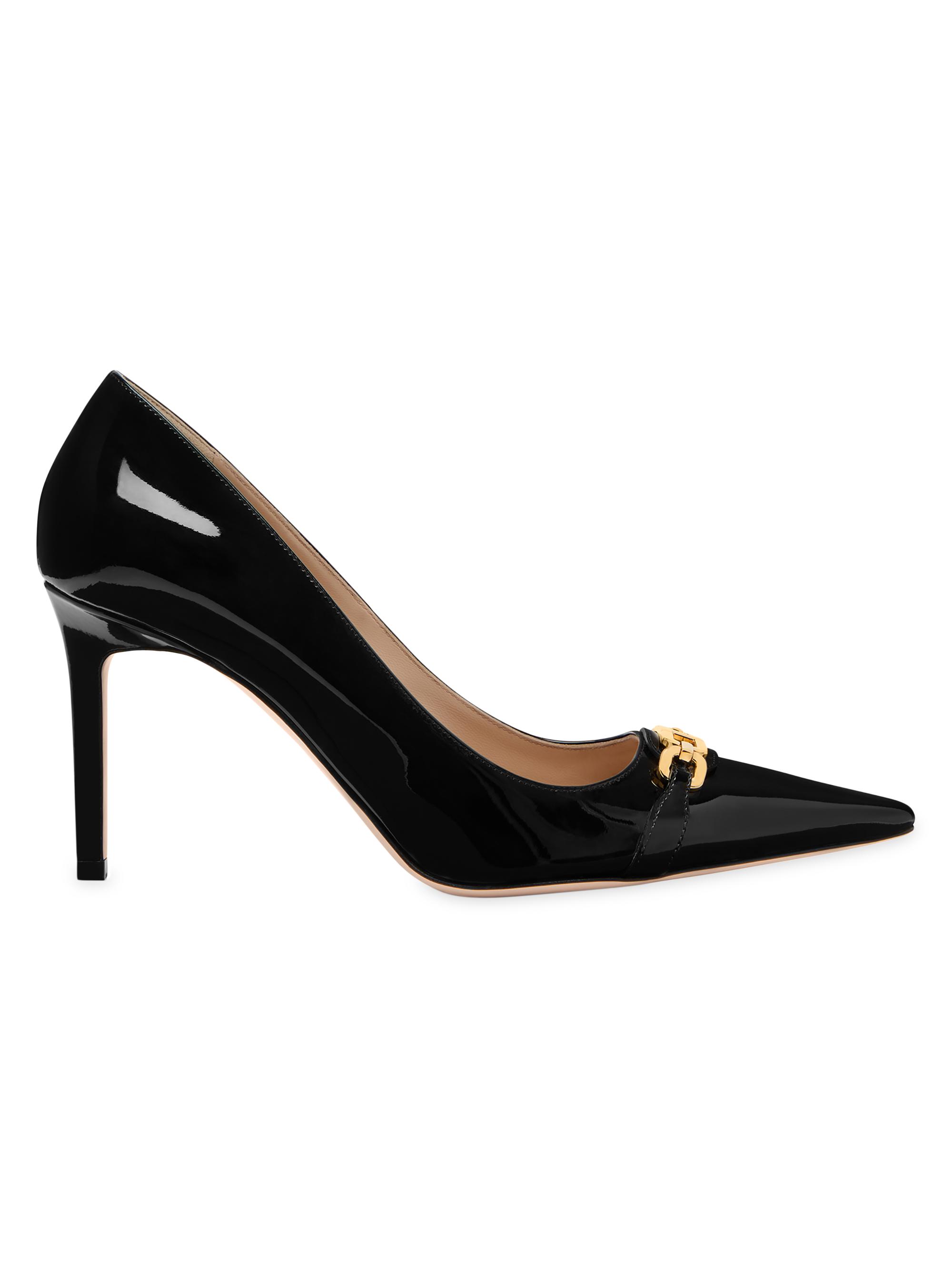 TOM FORD Women's 85MM Chain-Link Patent Leather Pumps - Black