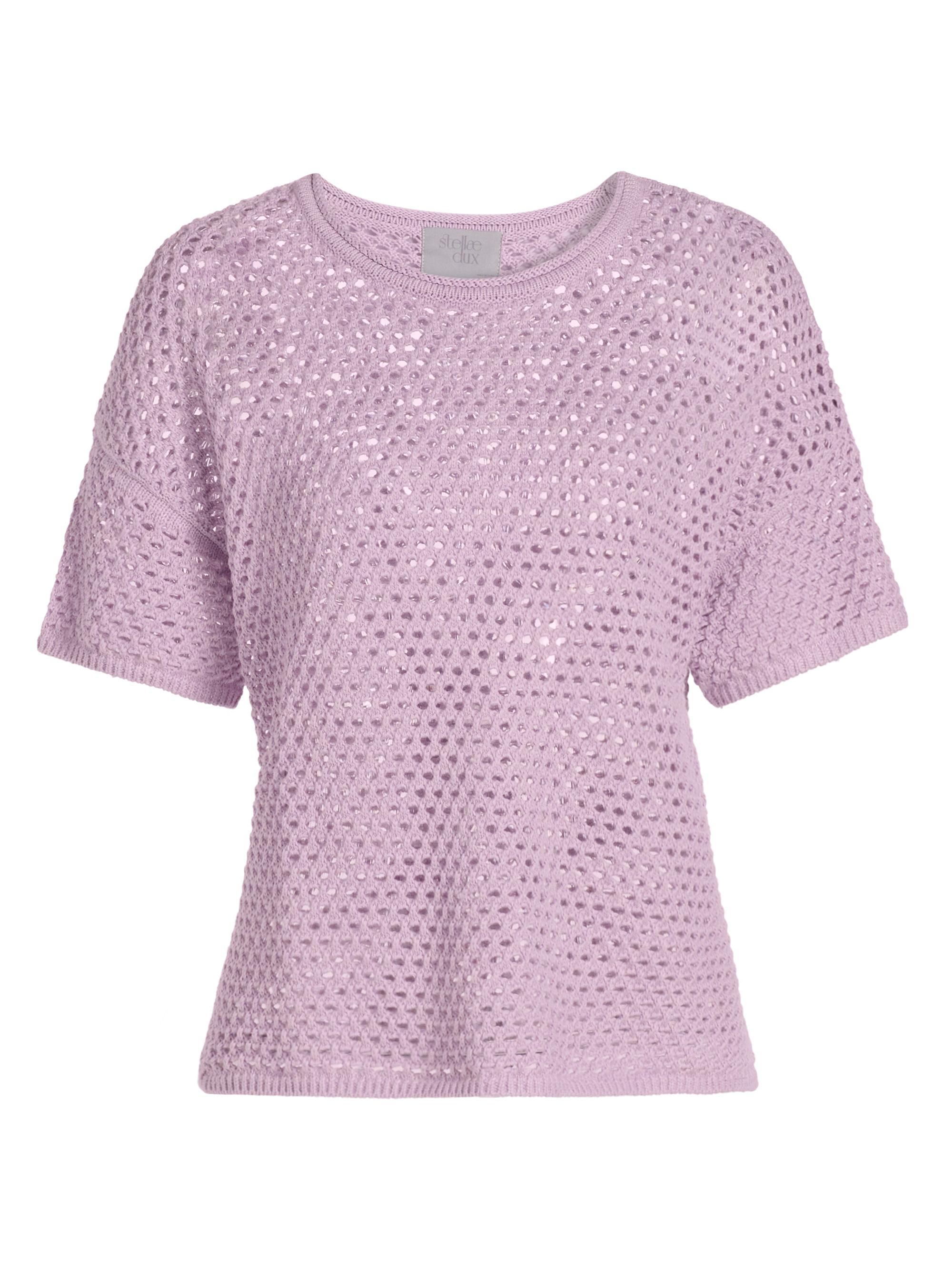 Stellae Dux Women's Boxy Crocheted T-Shirt - Daydream