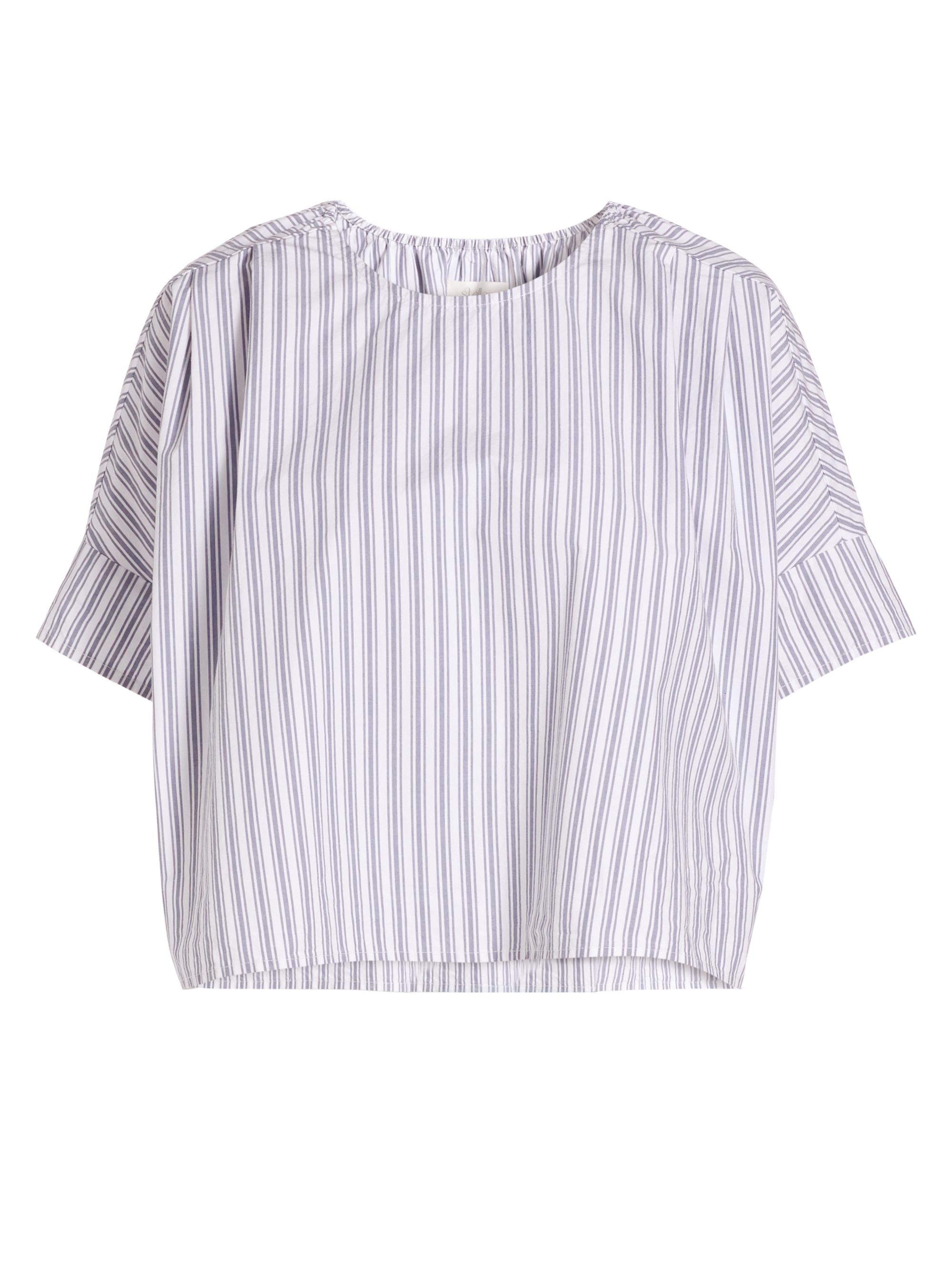 Stellae Dux Women's Boxy Striped Cotton T-Shirt - Stripe