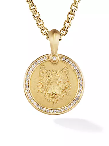 Petrvs Wolf Amulet in 18K Yellow Gold