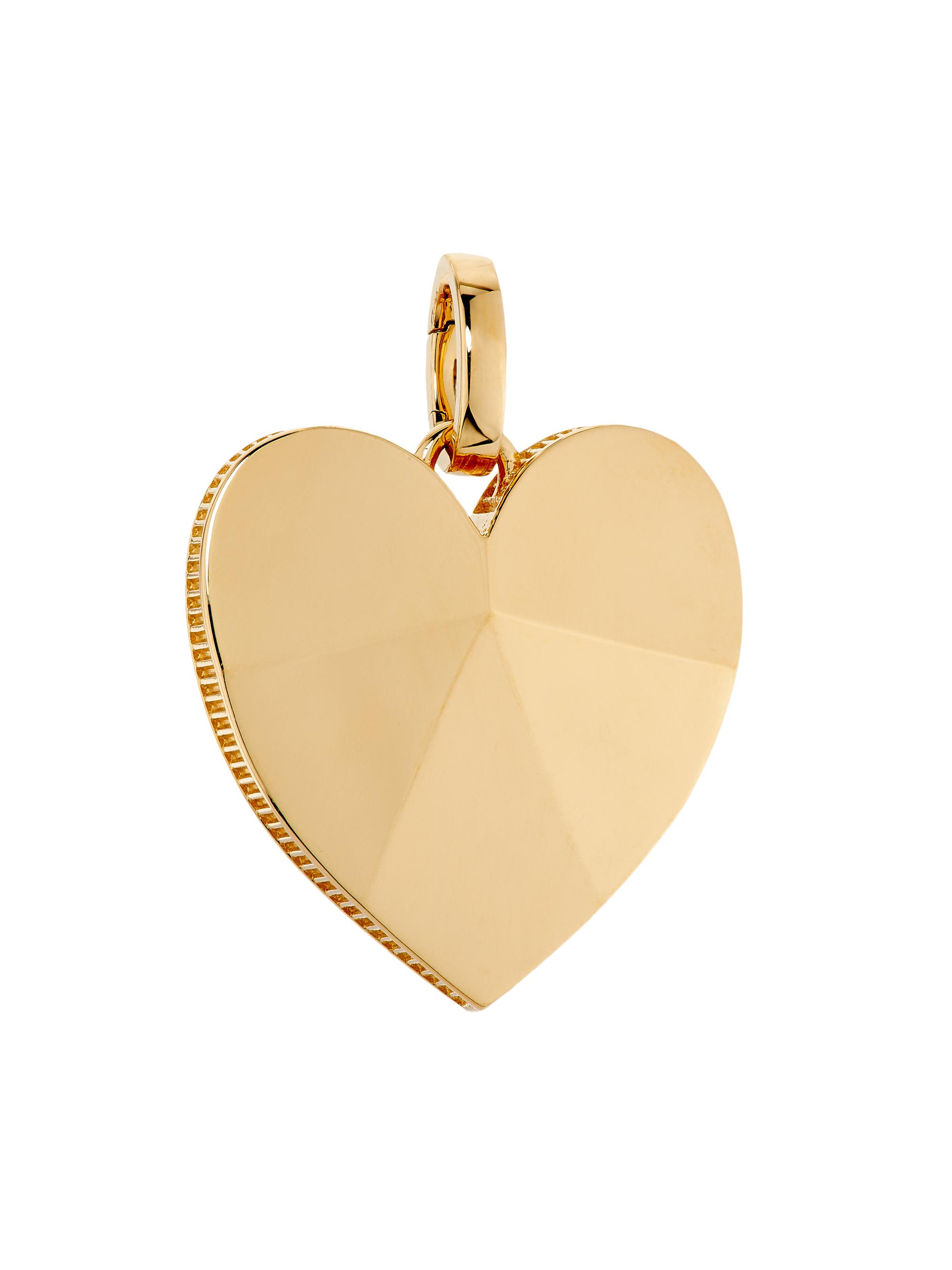 Foundrae Women's True Love: Faceted Heart 18K Yellow Gold & 0.11 TCW Diamond Pendant - Yellow Gold