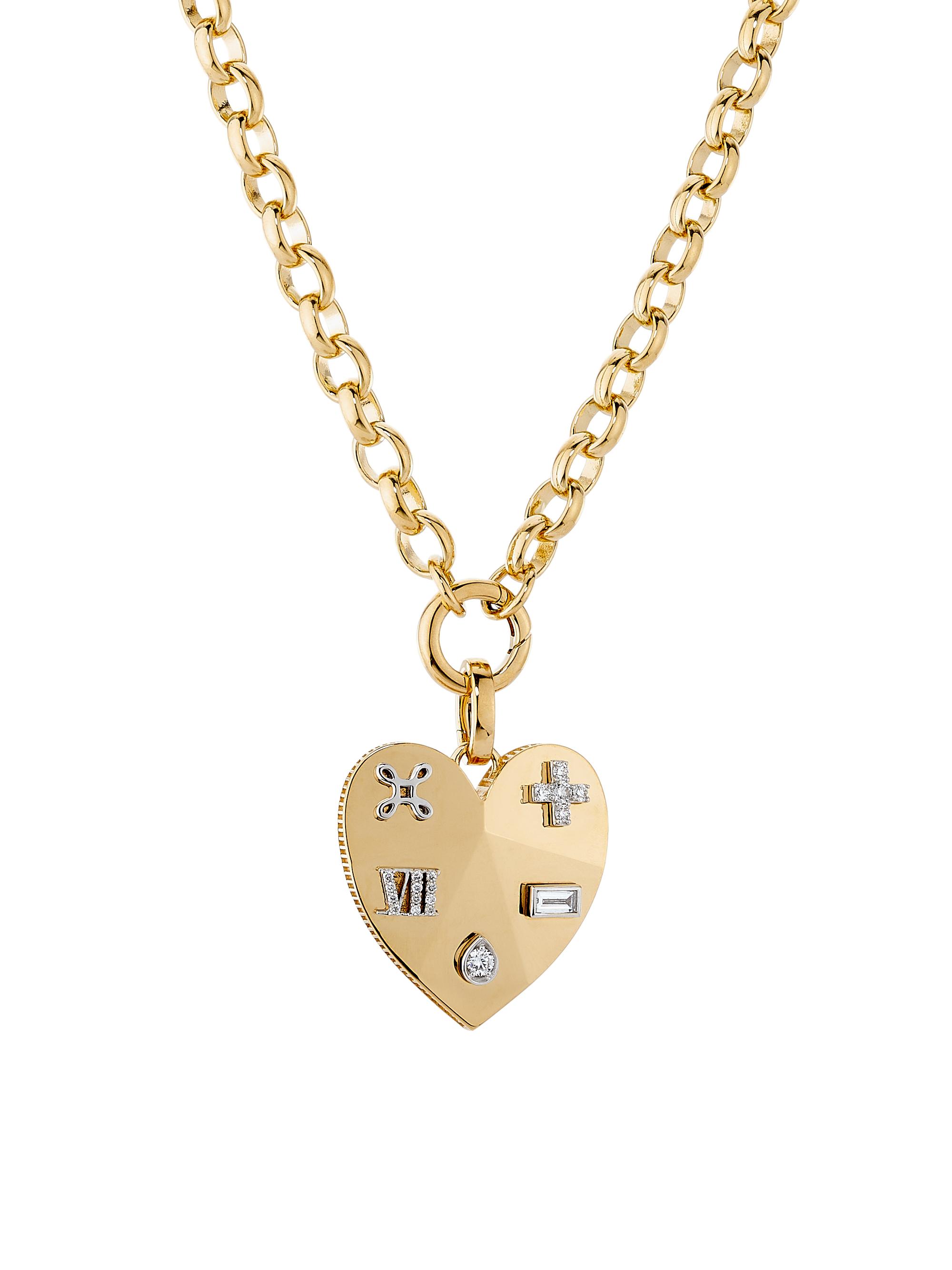 Foundrae Women's Ever Growing Facets Of Love 18K Yellow Gold & 0.25 TCW Diamond Heart Pendant Necklace - Yellow Gold