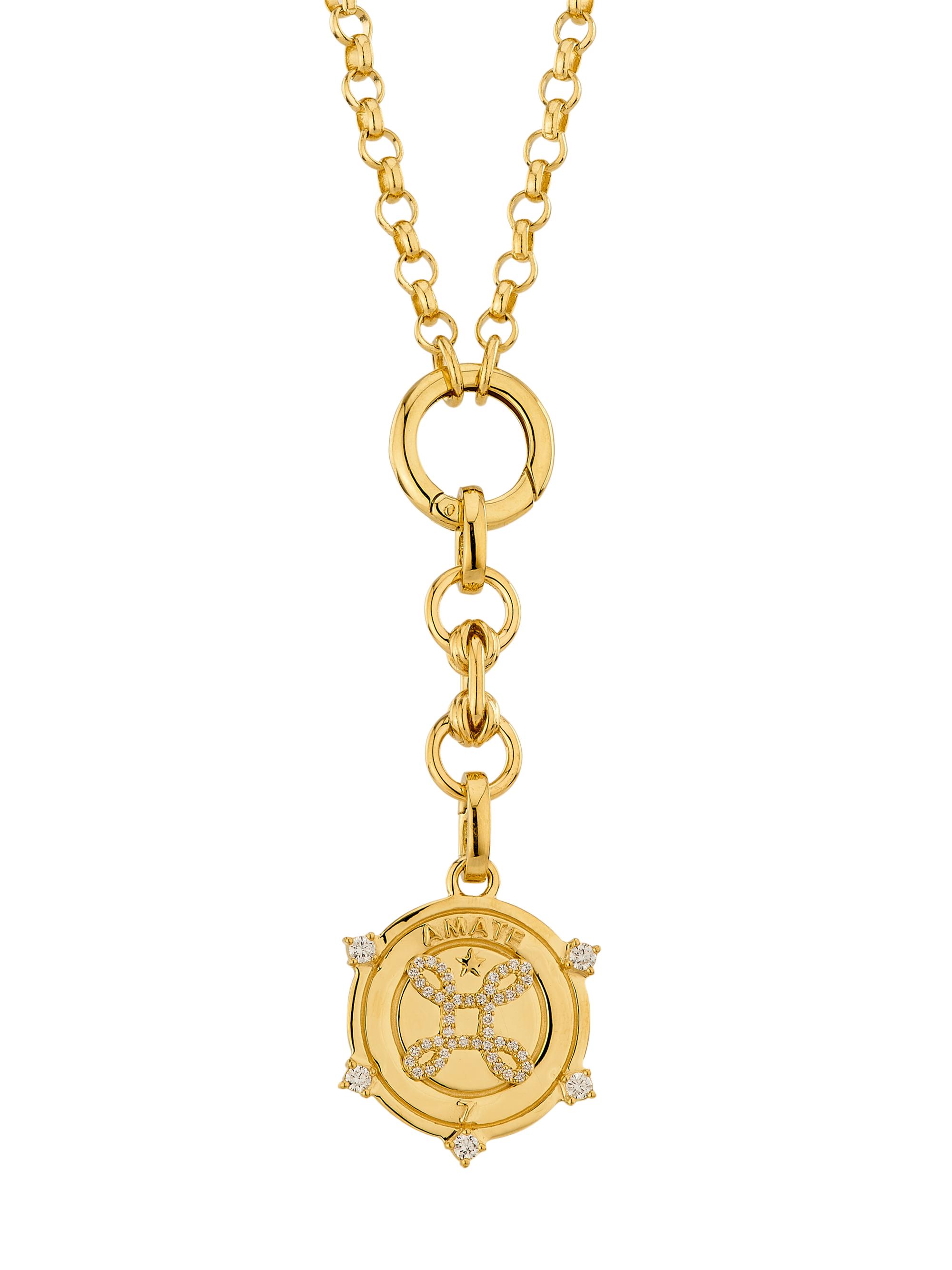Foundrae Women's True Love 18K Yellow Gold & 0.33 TCW Diamond True Love Knot Pendant Necklace - Yellow Gold