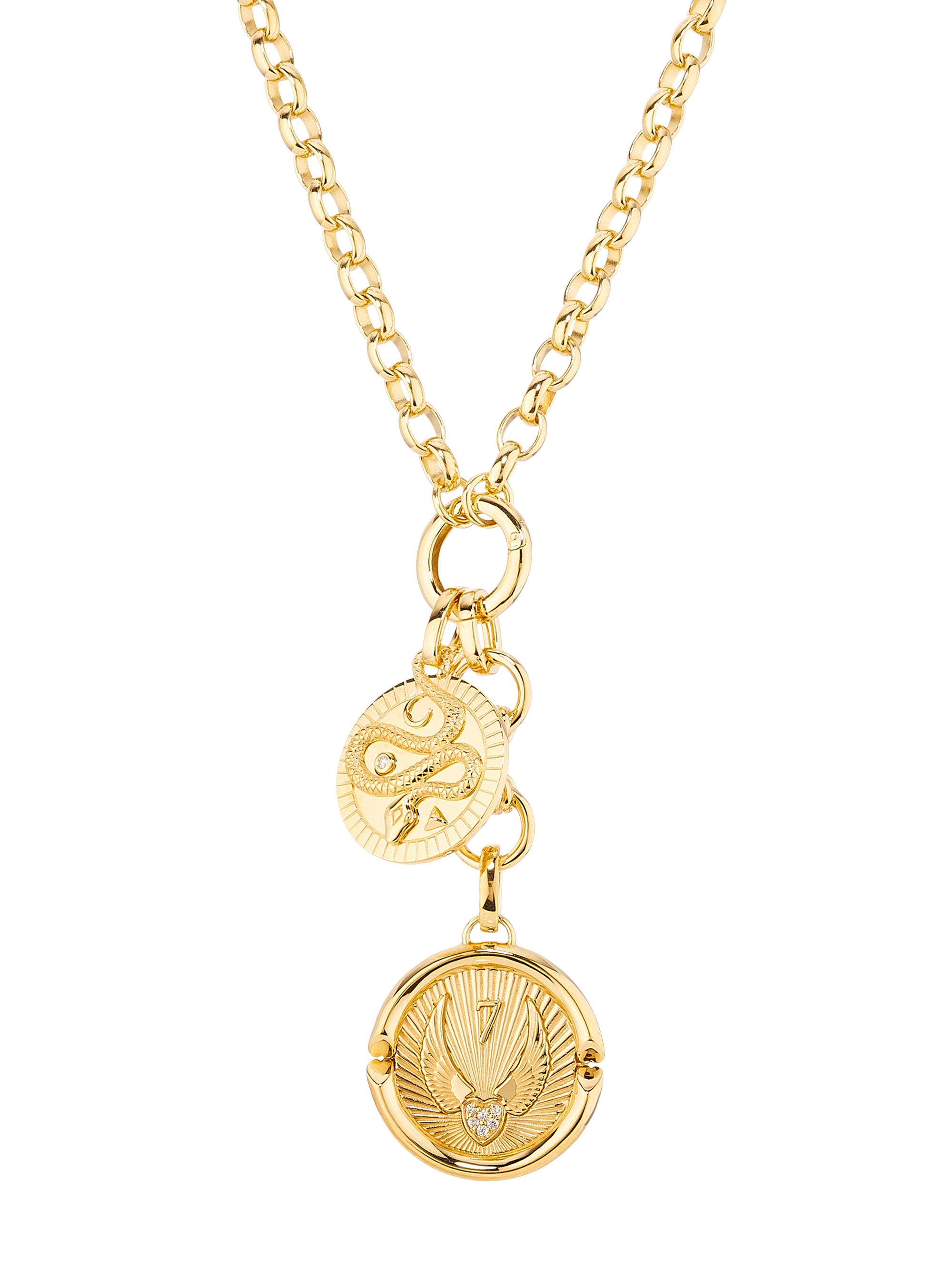 Foundrae Women's Beloved, With Wings We Fly & Wholeness 18K Yellow Gold & 0.07 TCW Diamond Medallion Necklace - Yellow Gold