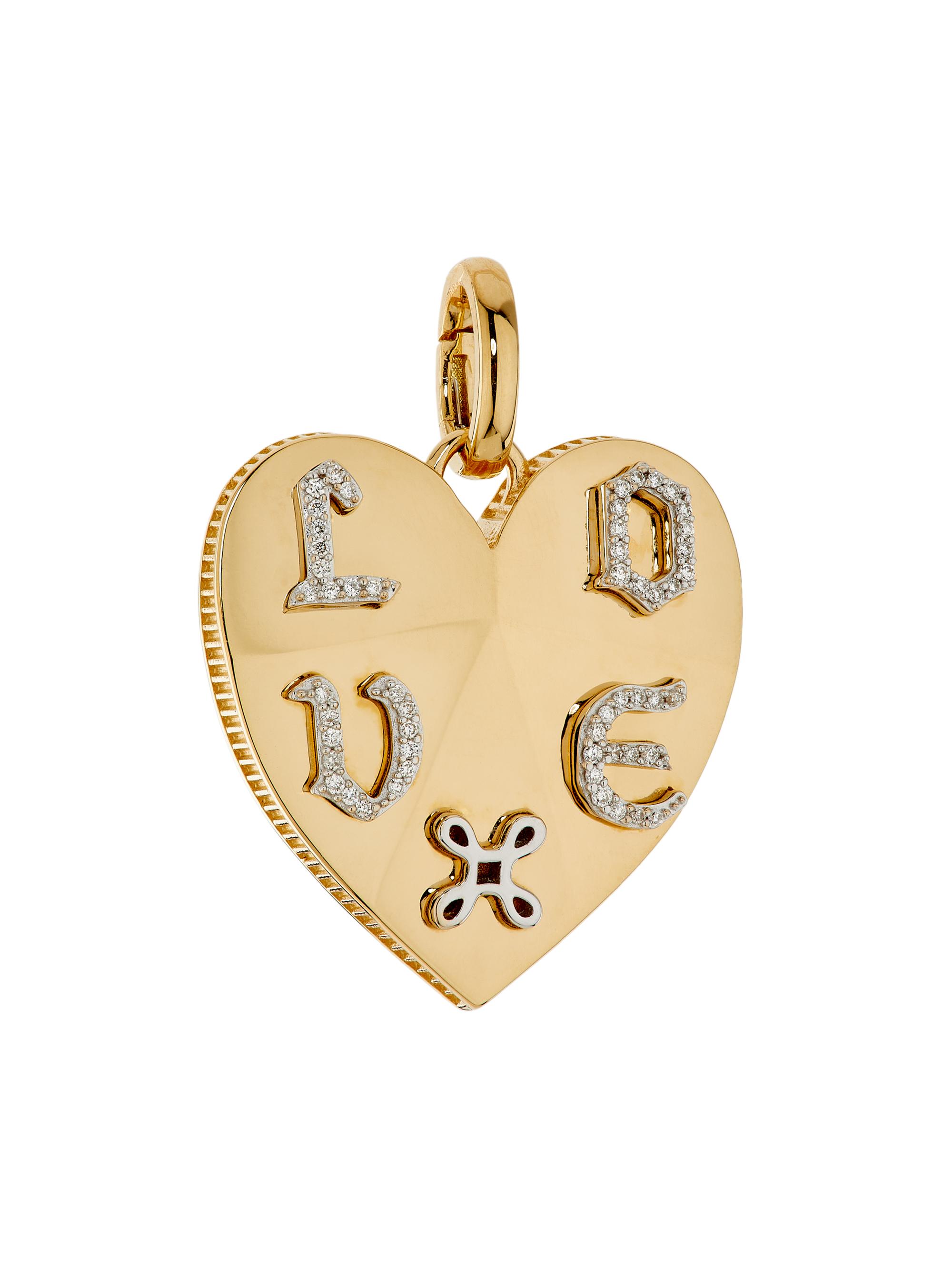 Foundrae Women's Facets Of Love 18K Yellow Gold & 0.11 TCW Diamond Heart Pendant - Yellowgold