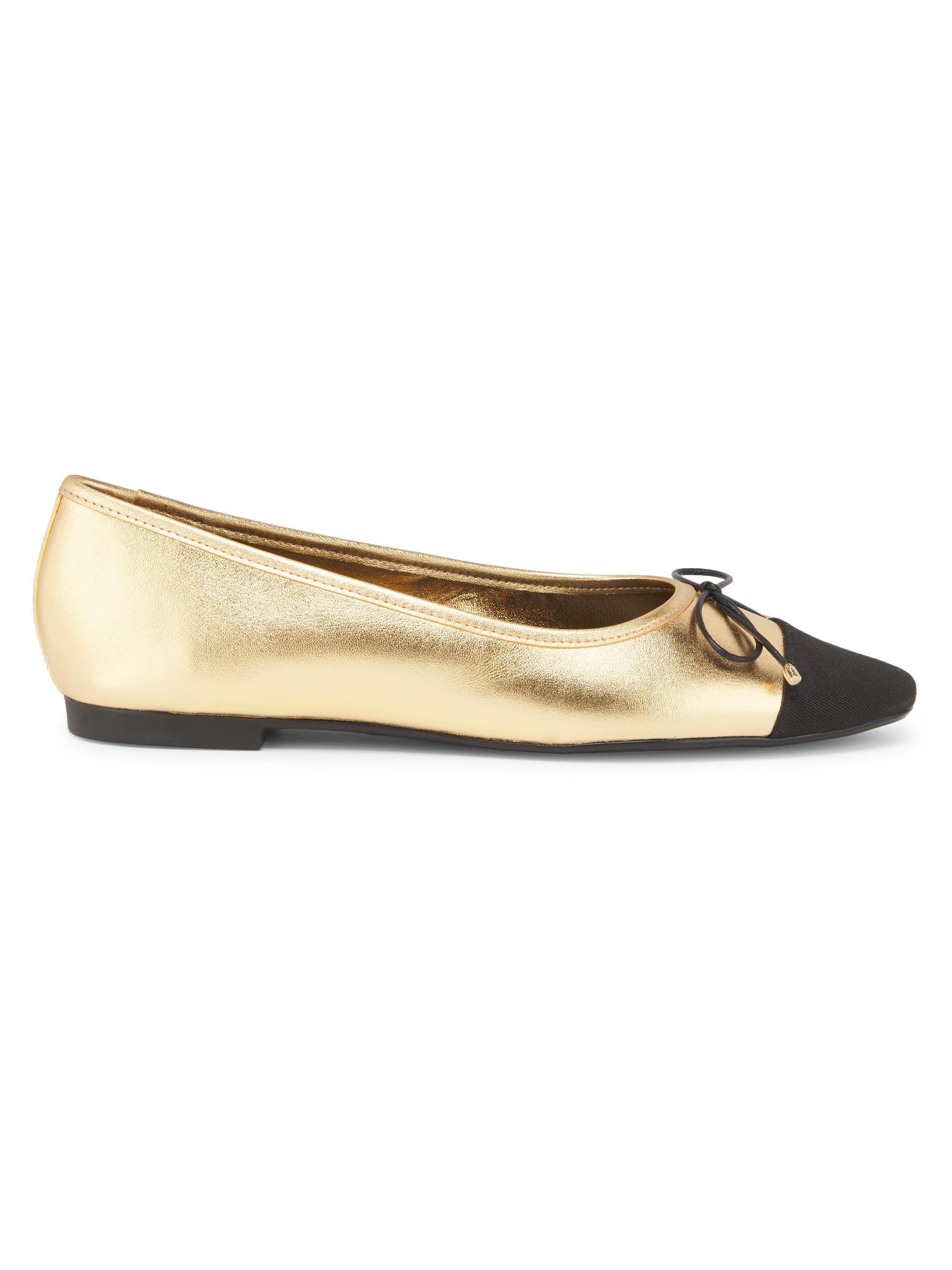 Schutz Women's Arissa Metallic Ballet Flats - Prata Black