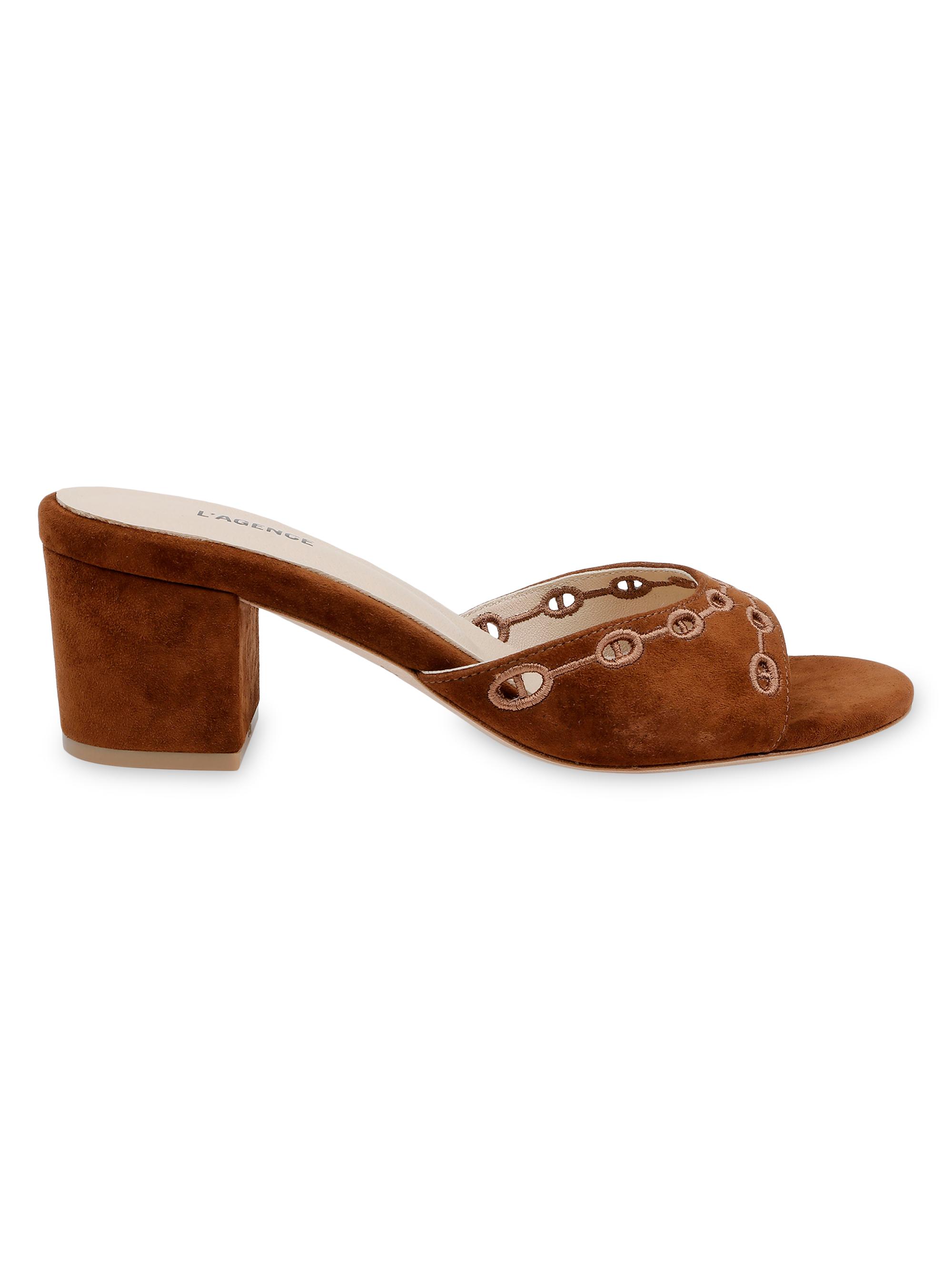 L'AGENCE Women's Camille II Suede Sandals - Buckskin