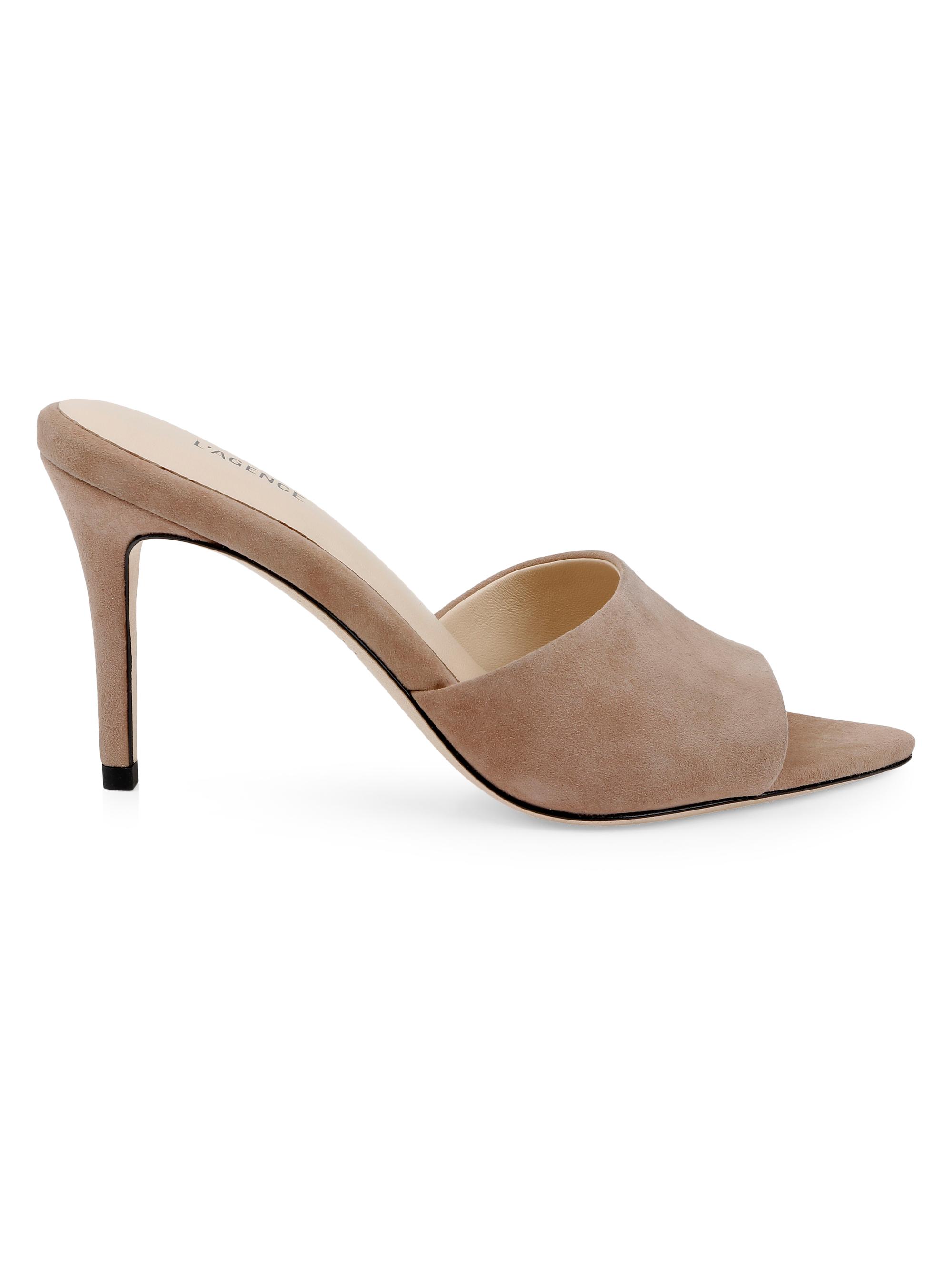 L'AGENCE Avery 88M Suede Mules | Saks Fifth Avenue