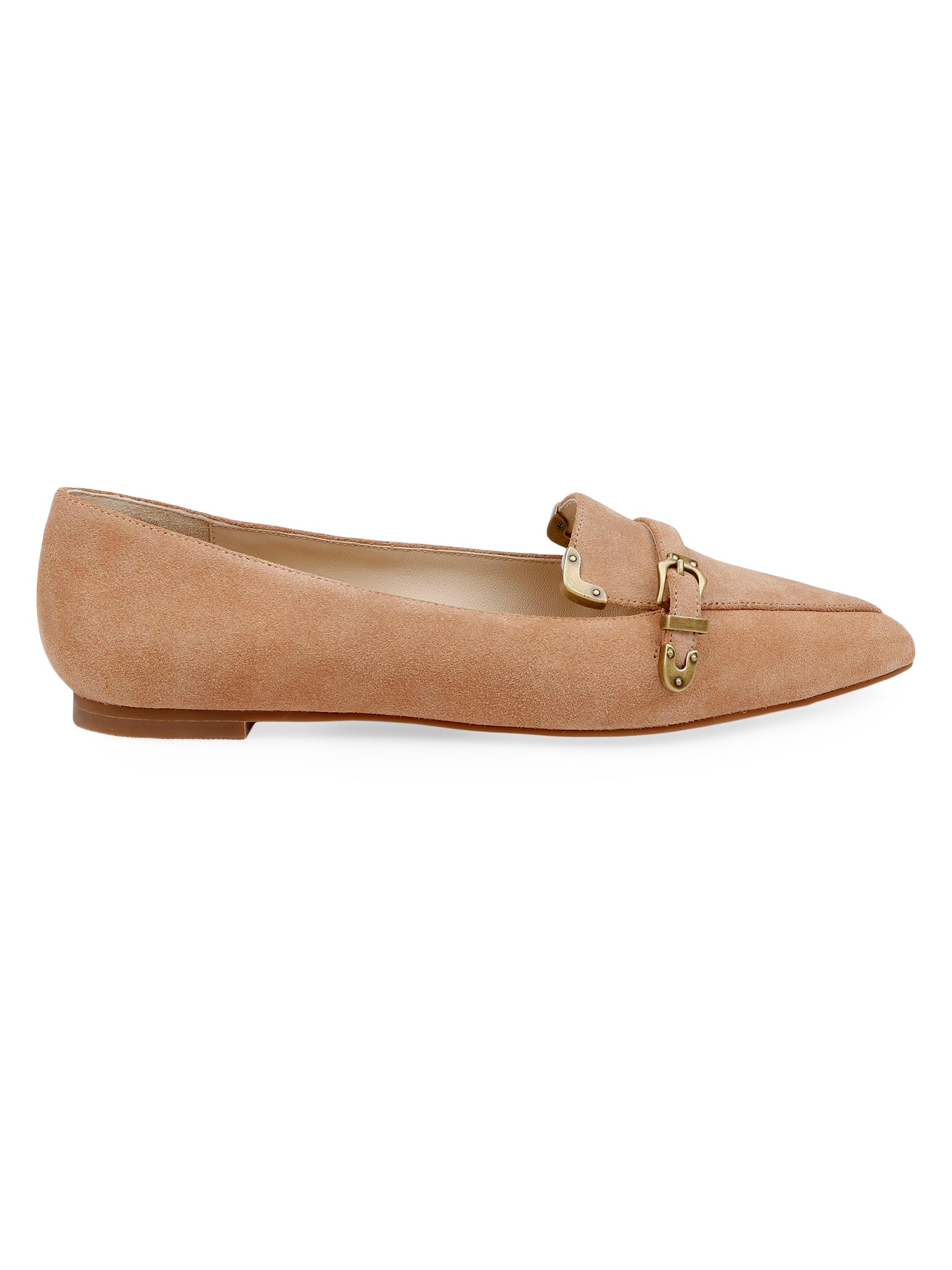 L'AGENCE Women's Brielle Suede Flats - Sand
