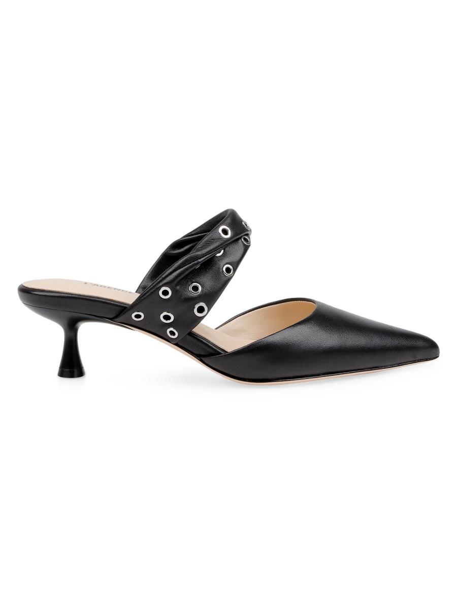 L'AGENCE Chloe III 45MM Leather Mules | Saks Fifth Avenue