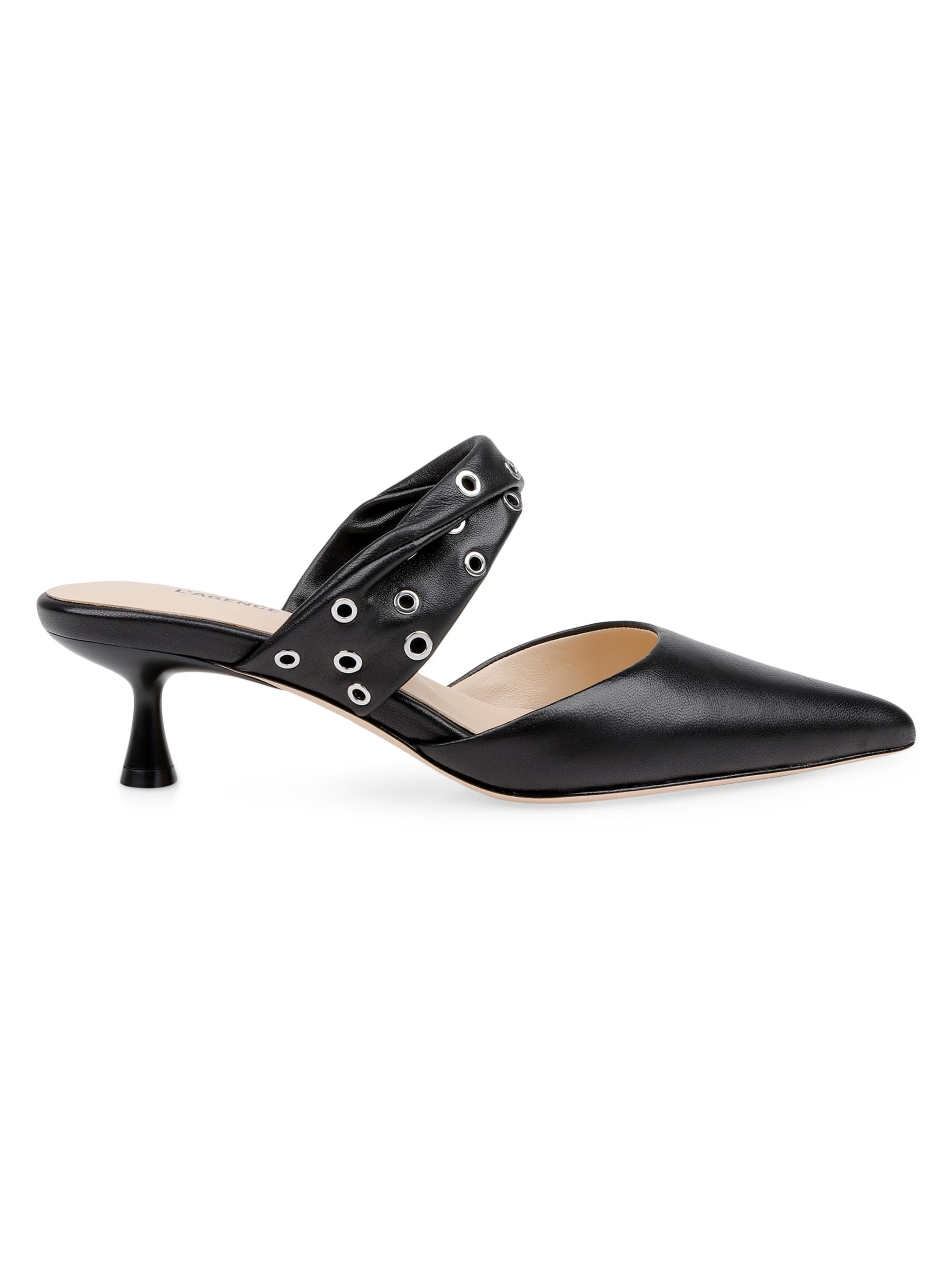 L'AGENCE Women's Chloe III 45MM Leather Mules - Black