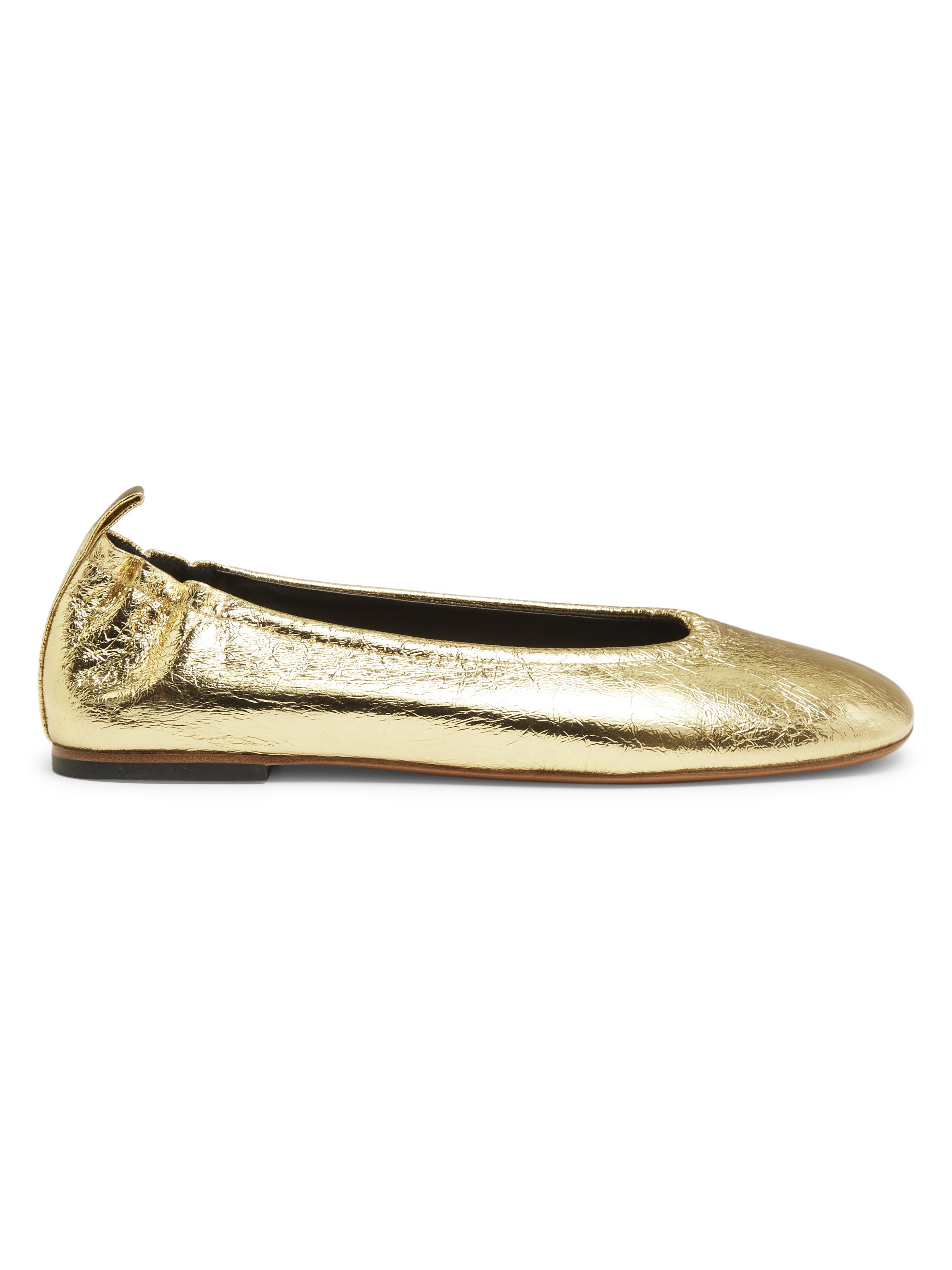 3.1 Phillip Lim Women's ID Stretch Back Leather Ballerina Flats - Gold