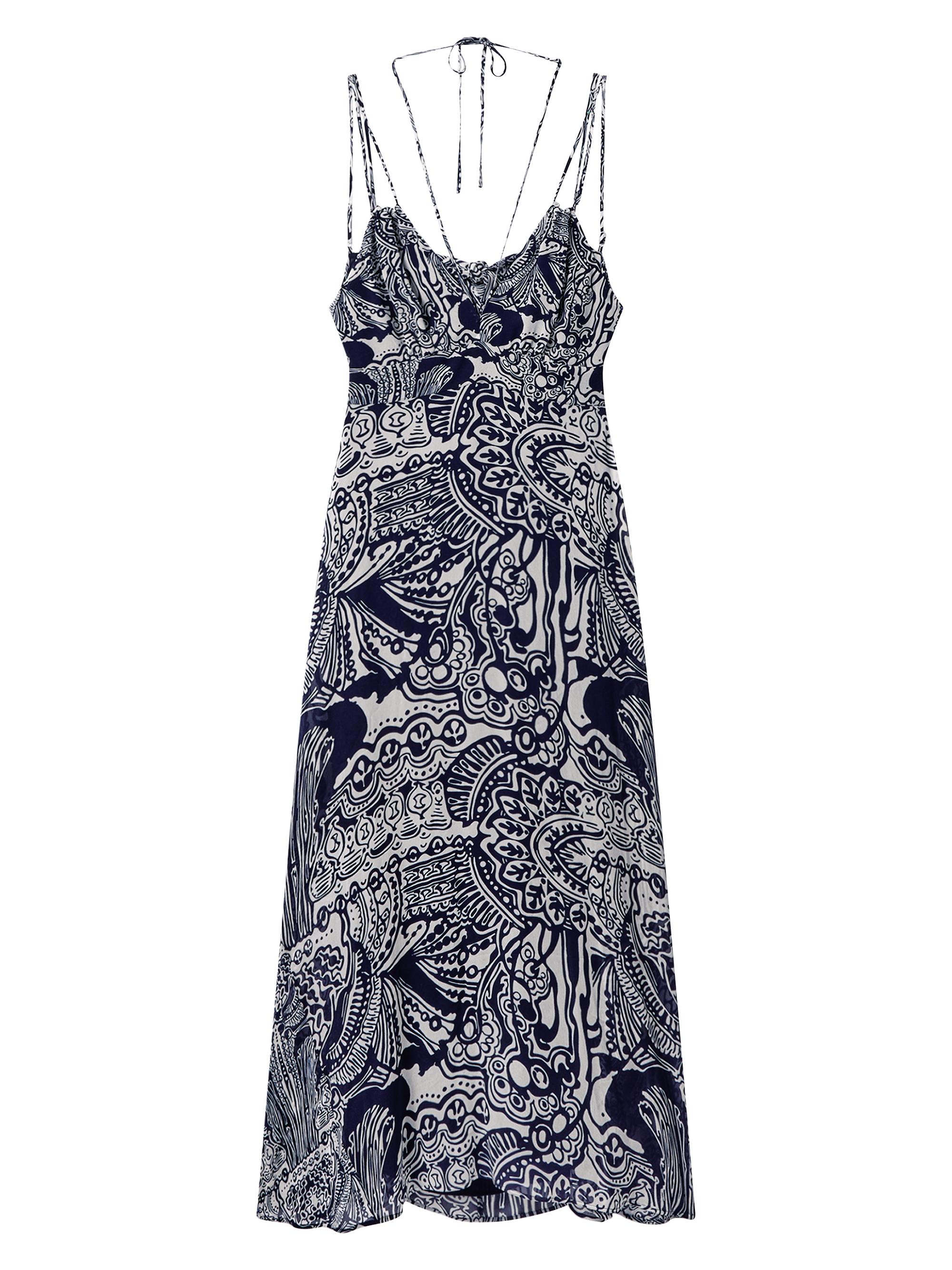 Reiss Women's Quinn Printed Maxi Dress - Navy