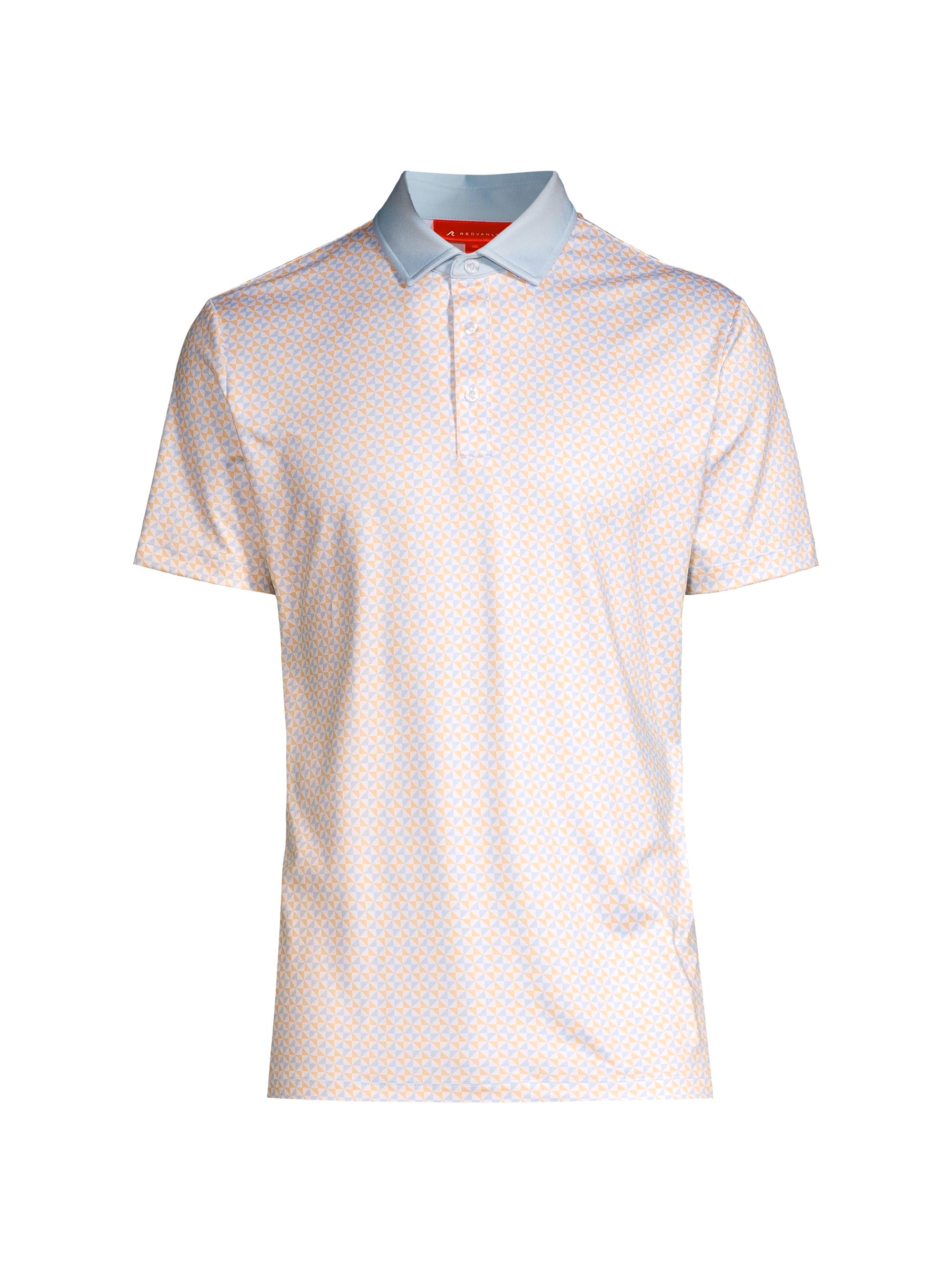 Redvanly Men's Cowley Pinwheel Print Polo - Breeze
