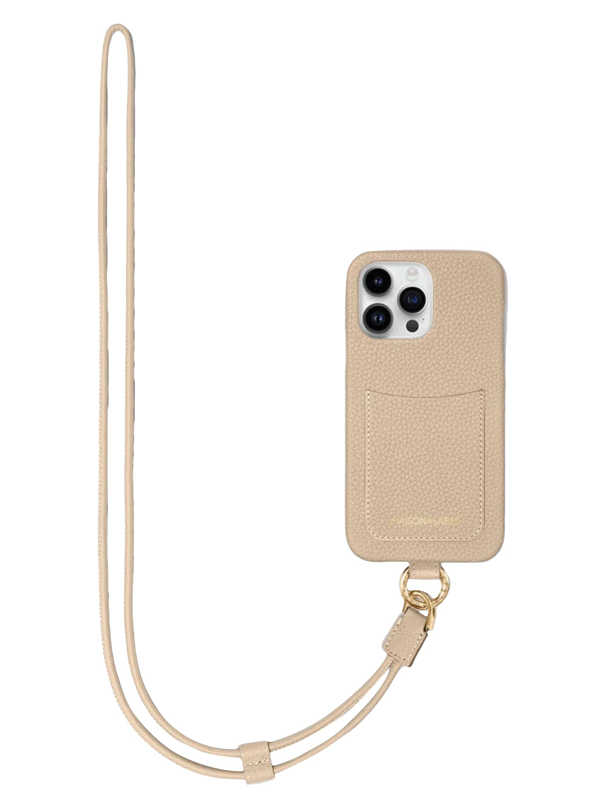 MAISON de SABRÉ ベージュ iPhone14ストラップ付ケース Maison de Sabre Sling Phone Case (iPhone 14 Pro) | Saks Fifth Avenue