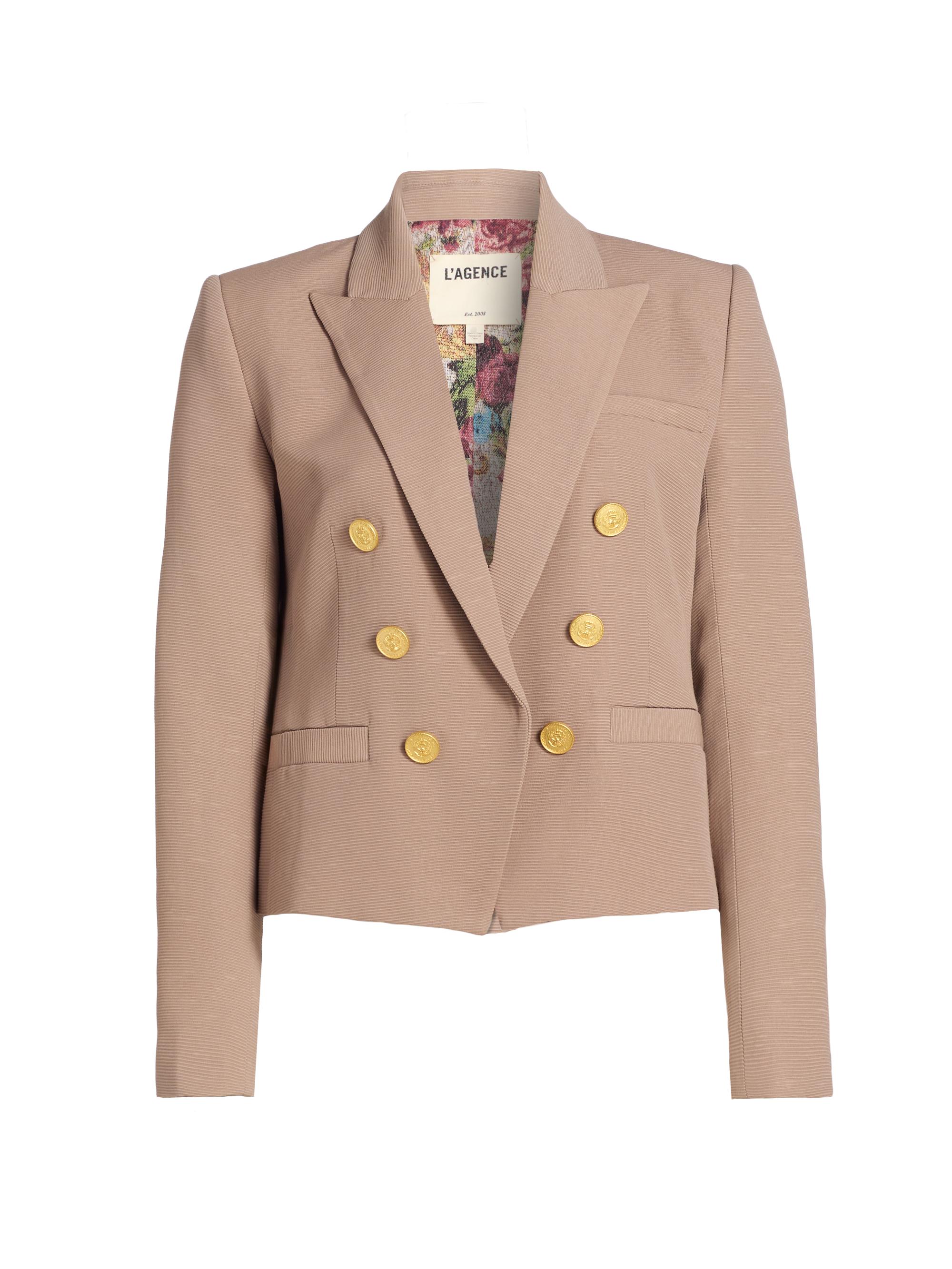 L'AGENCE Women's Brooke Double-Breasted Blazer - Portabella Floral Tapestry