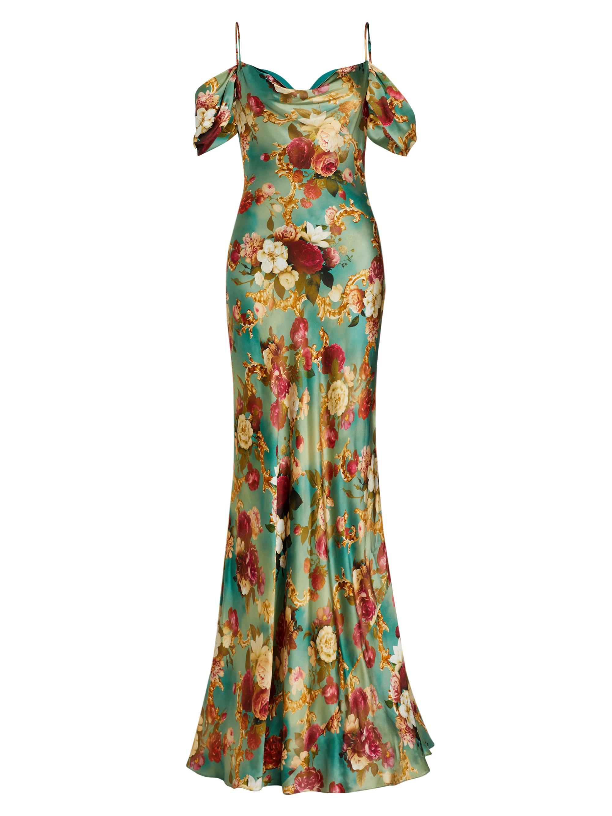 L'AGENCE Women's Kenna Floral Silk Off-the-Shoulder Gown - Multi Rococo