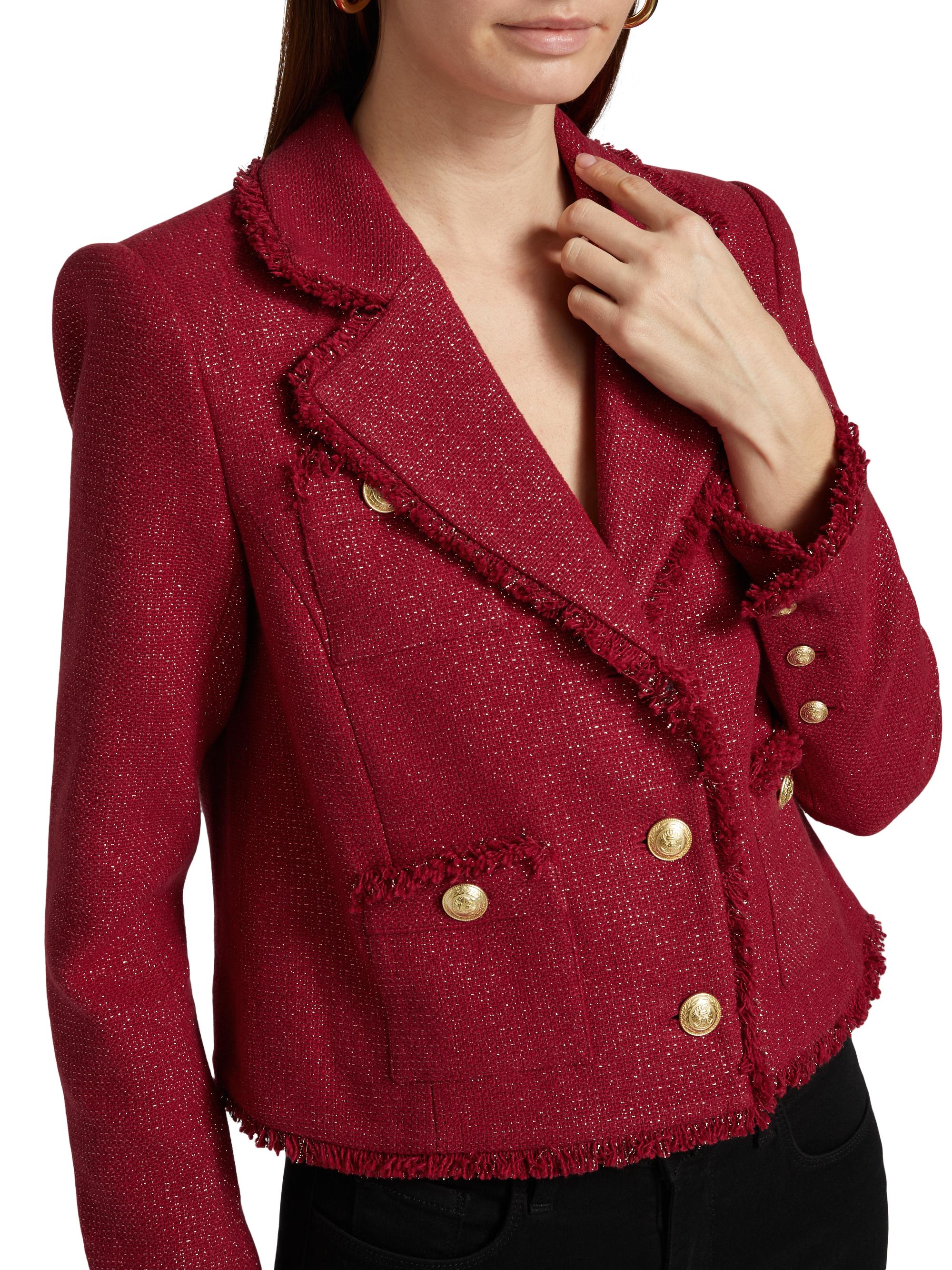 thevirgins「tweed feather cuff jacket」 Relaxed Jacket In Tweed For Women | J.Crew