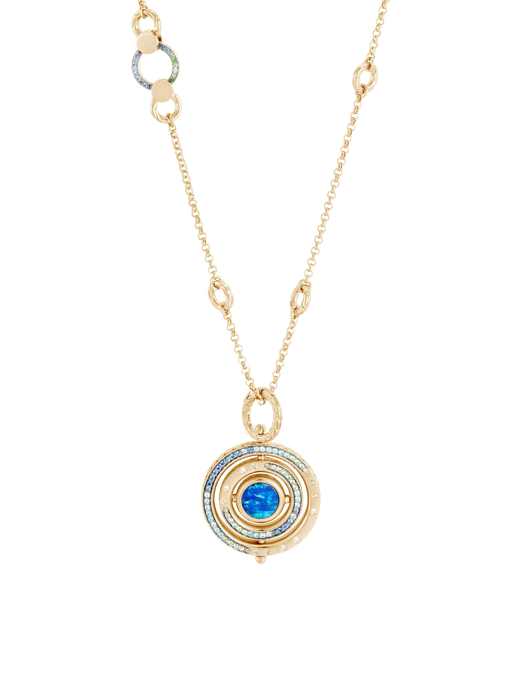 John Hardy Women's Moon Door 18K Yellow Gold & Multi-Gemstone Pendant Necklace - Gold