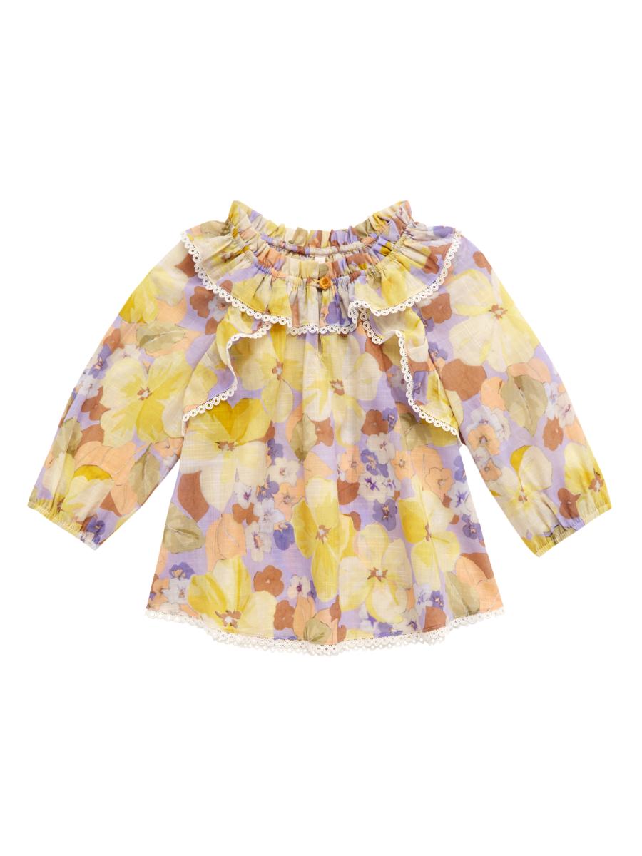 Zimmermann Little Girl's & Girl's Pop Printed Gathered Neck