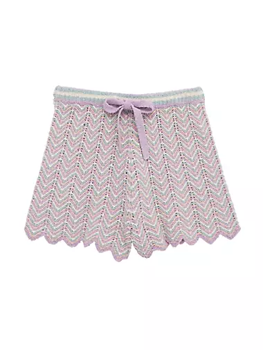 Little Girl's & Girl's Halliday Textured Knit Shorts