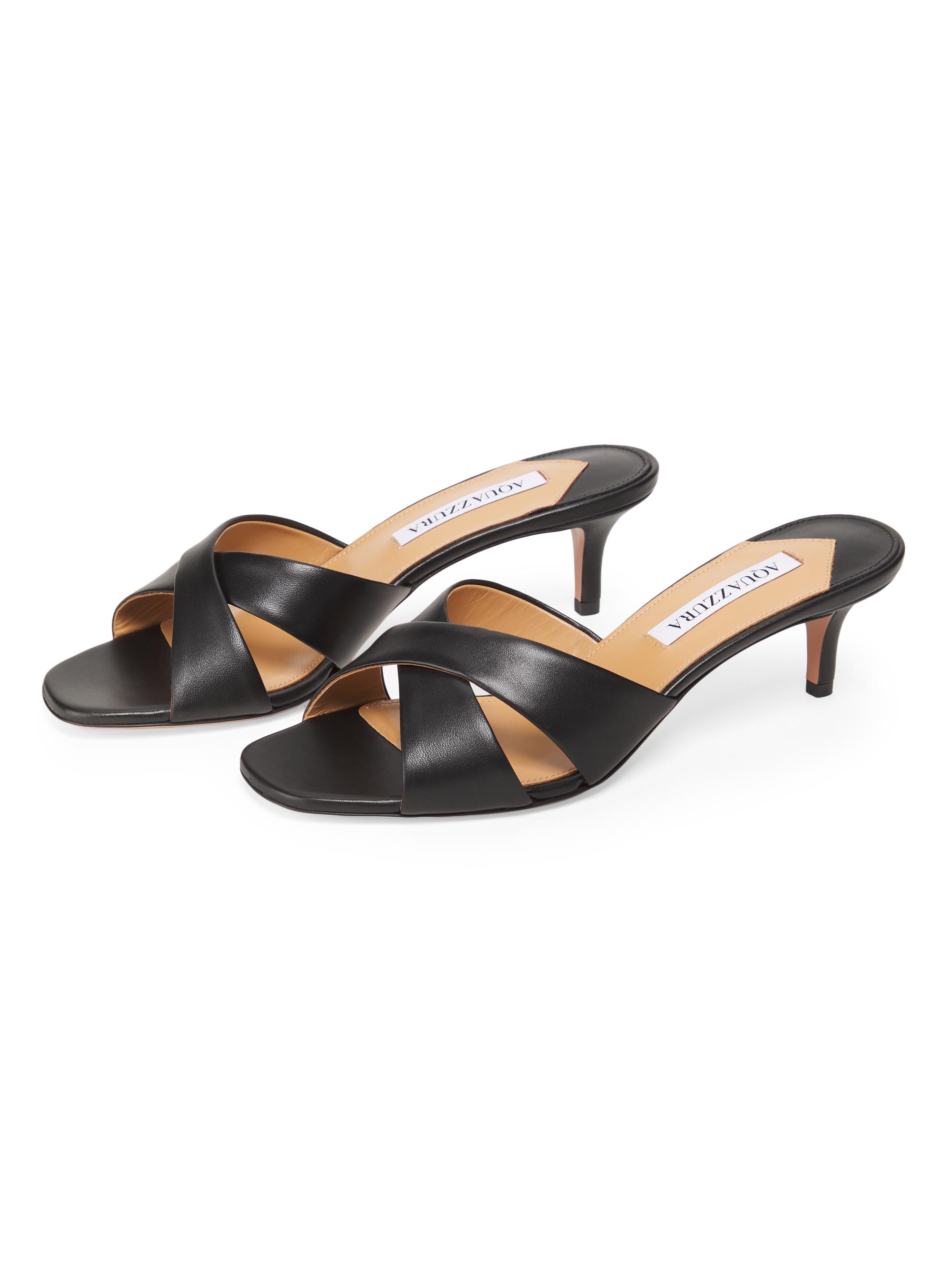 Aquazzura Divine 50MM Leather Mules | Saks Fifth Avenue