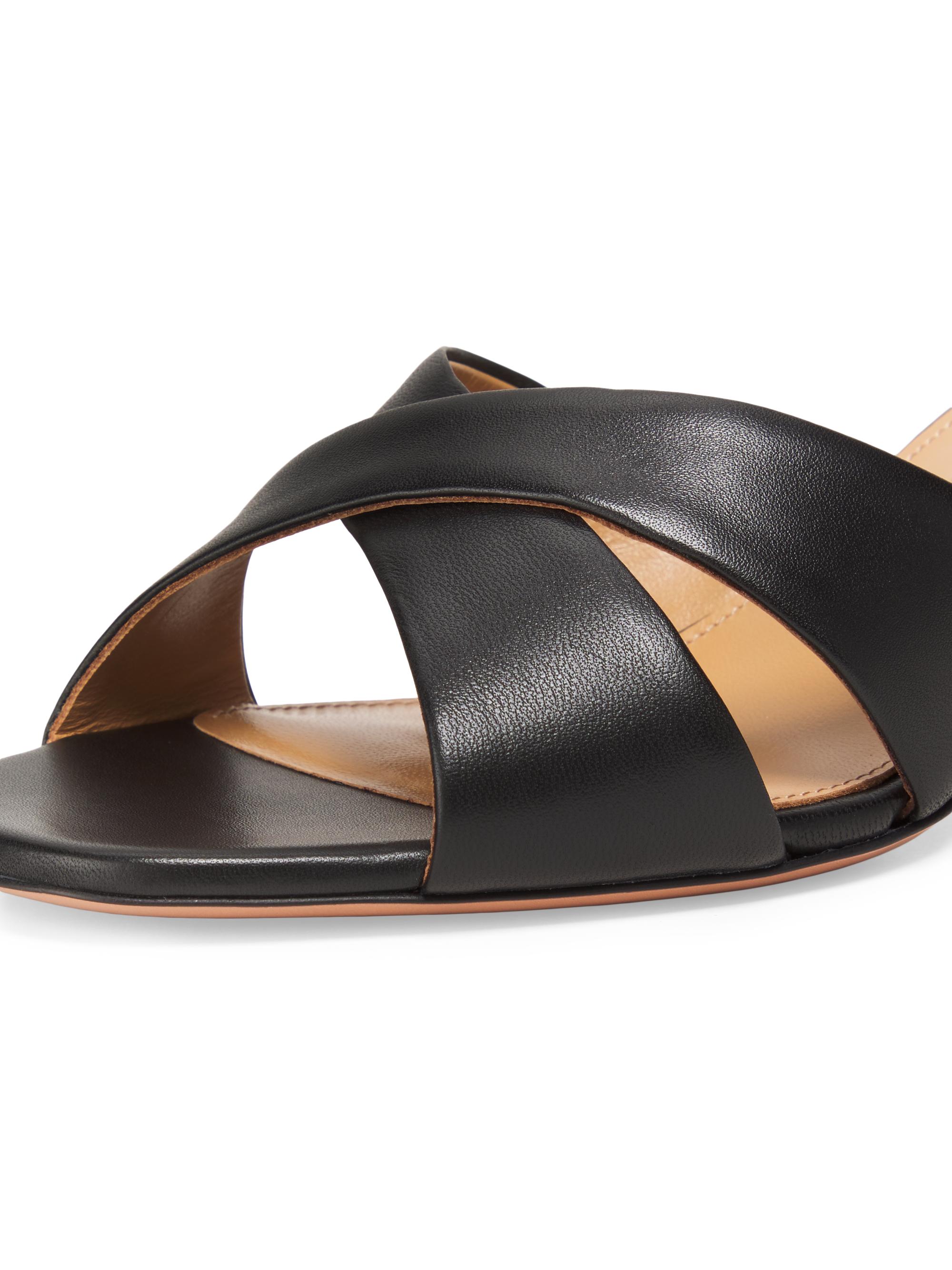 Aquazzura Divine 50MM Leather Mules | Saks Fifth Avenue