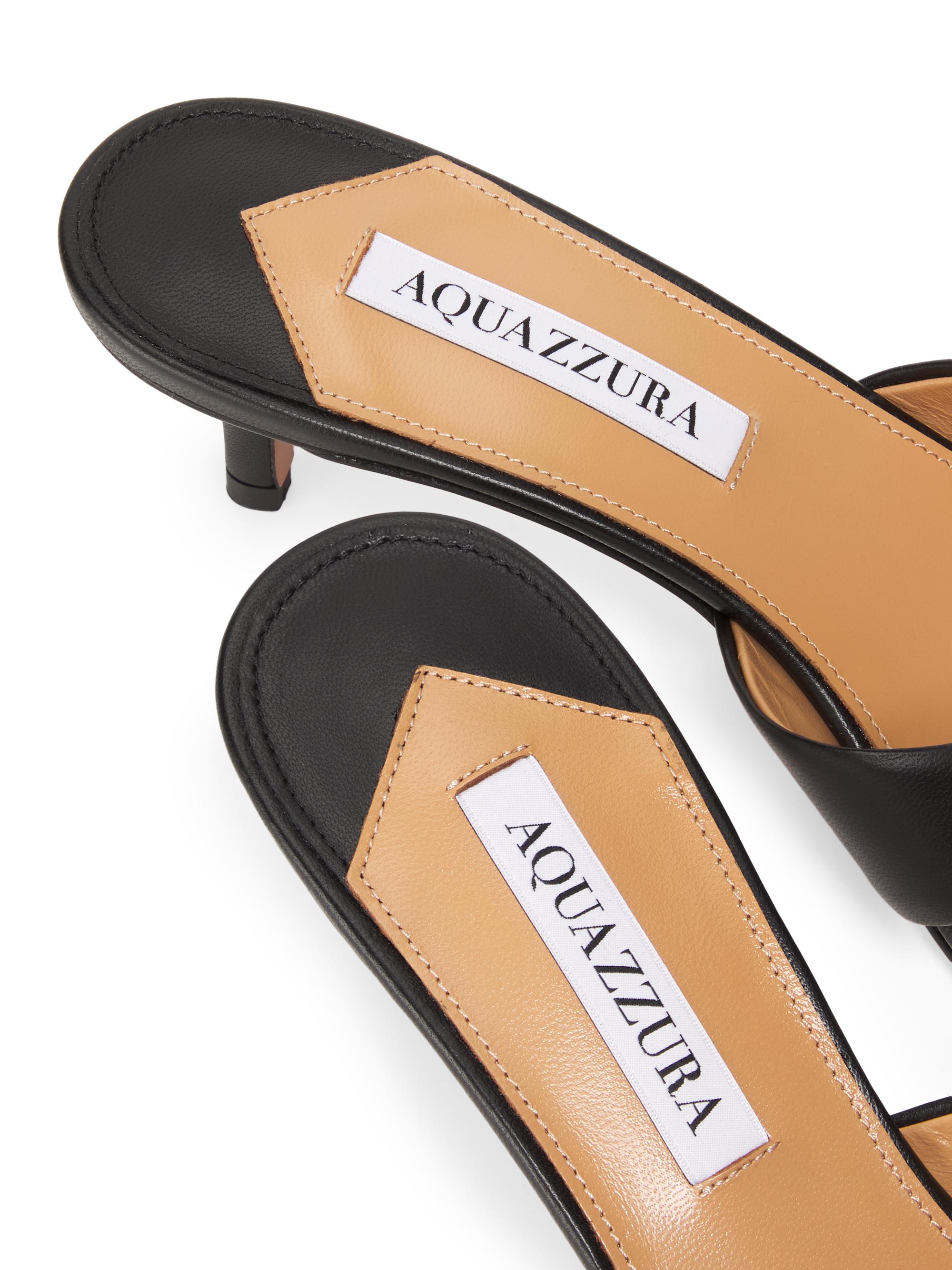 Aquazzura Divine 50MM Leather Mules | Saks Fifth Avenue