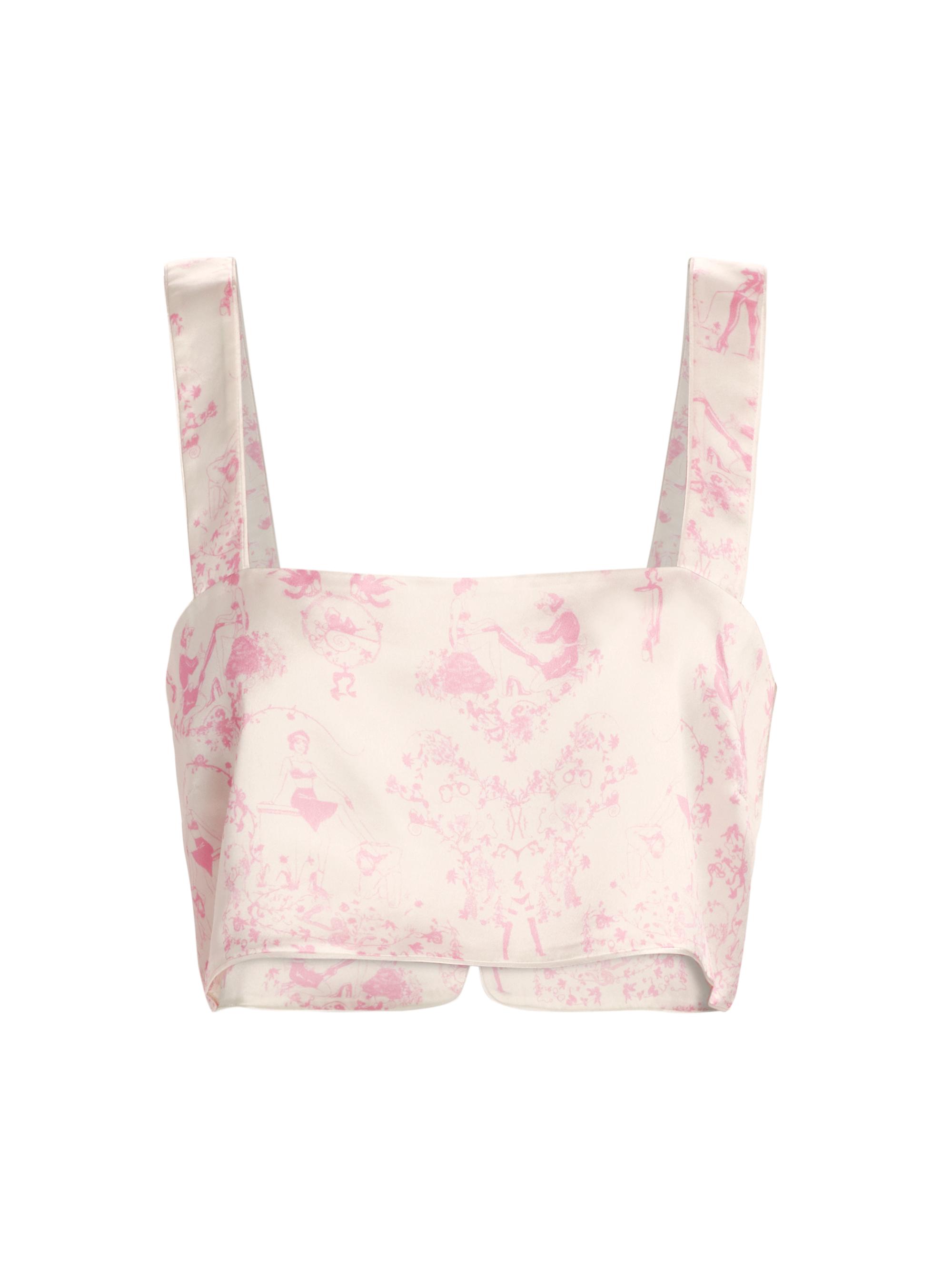 Kiki de Montparnasse Women's Kiki Silk Lounge Bandeau Top -  Toile