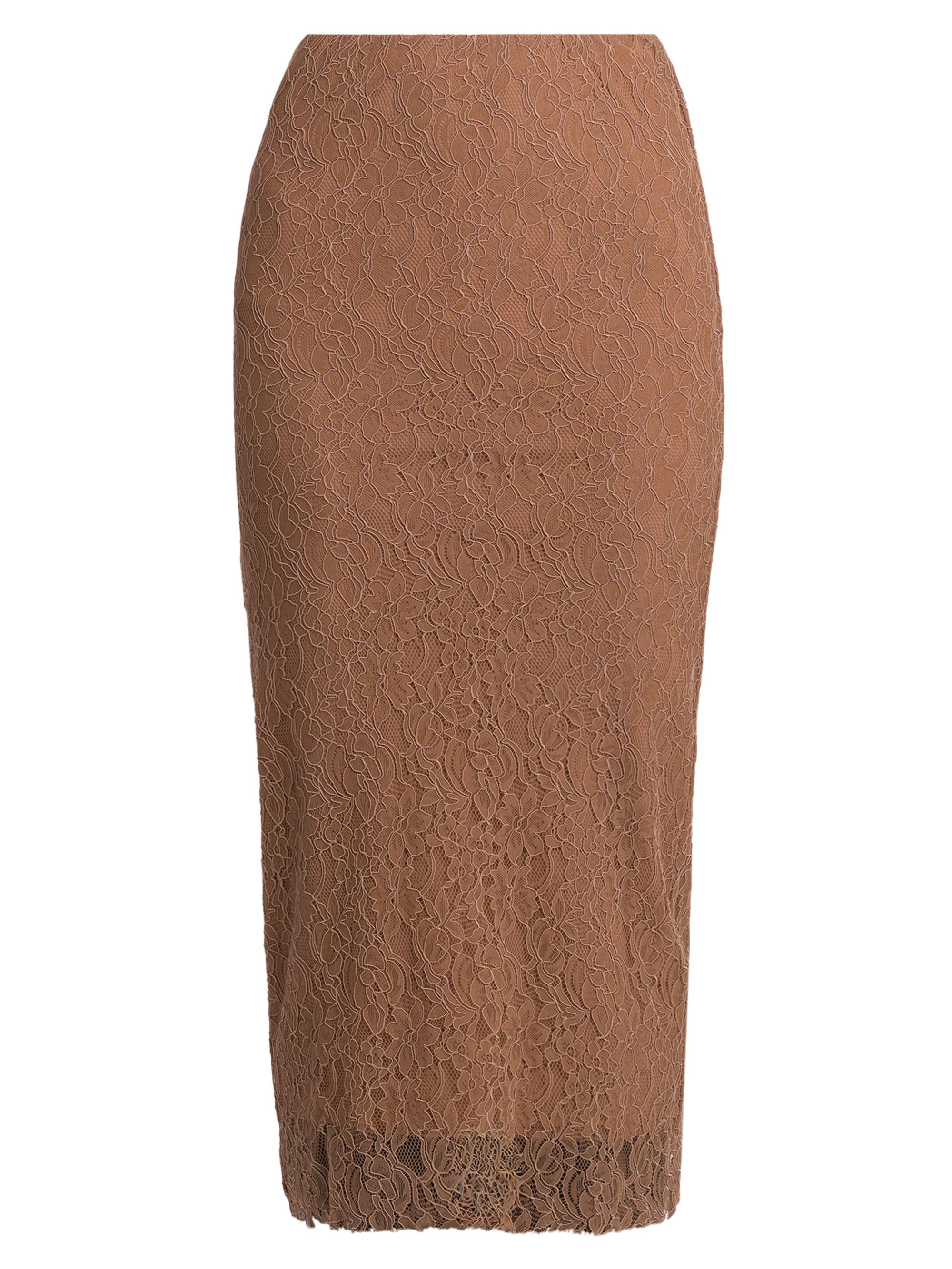 Philosophy di Lorenzo Serafini Women's Stretch Lace Midi-Skirt - Brown