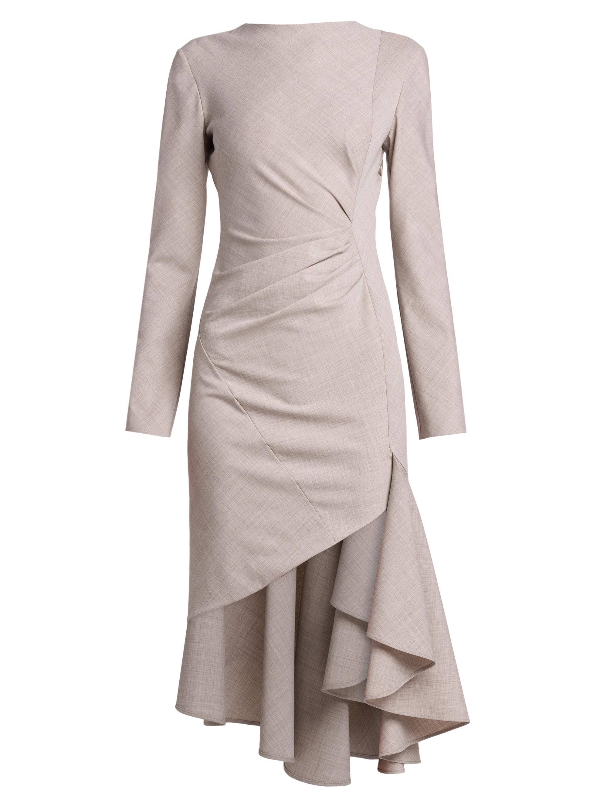 Philosophy di Lorenzo Serafini Women's Asymmetric Ruffle Dress - Grey