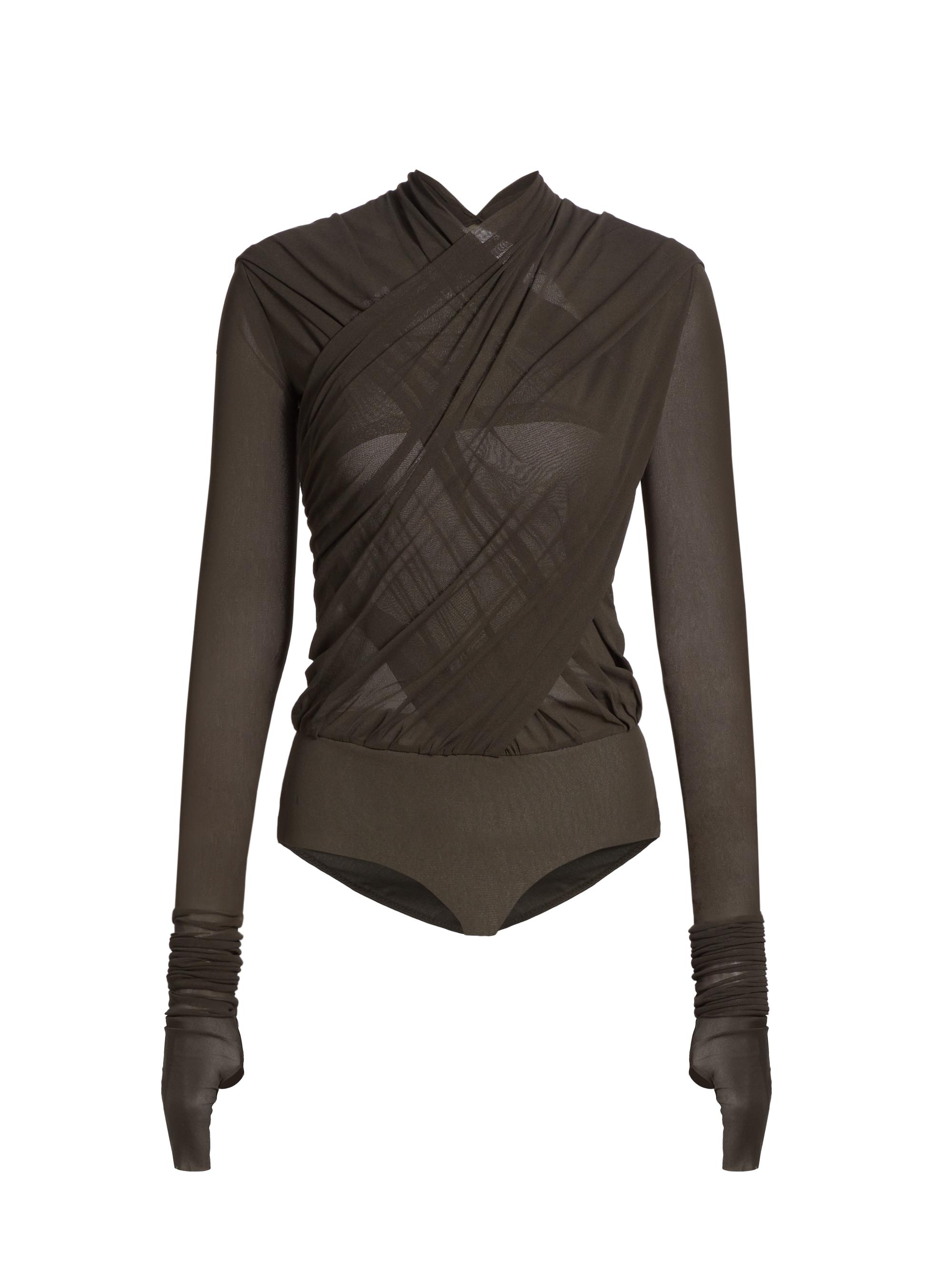 Philosophy di Lorenzo Serafini Women's Stretch Tulle Bodysuit - Green