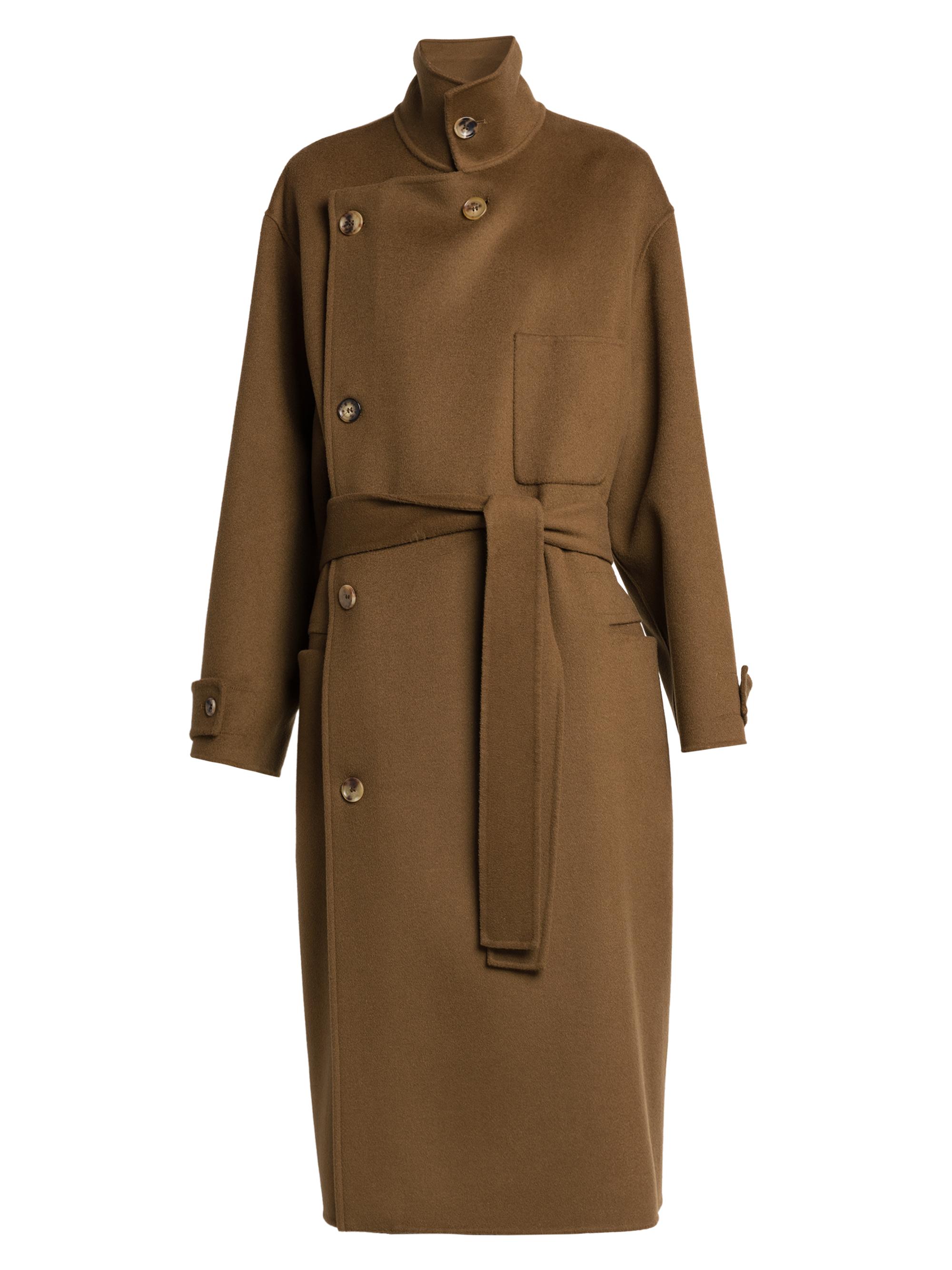 Philosophy di Lorenzo Serafini Women's Double-Felt Wool Trench Coat - Brown