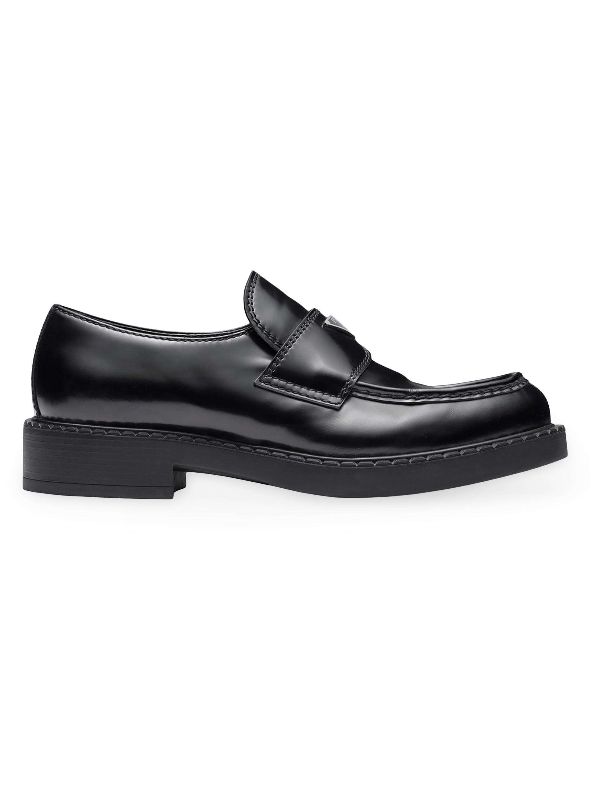 Prada Brushed Leather Lace-Up Shoes | Saks Fifth Avenue