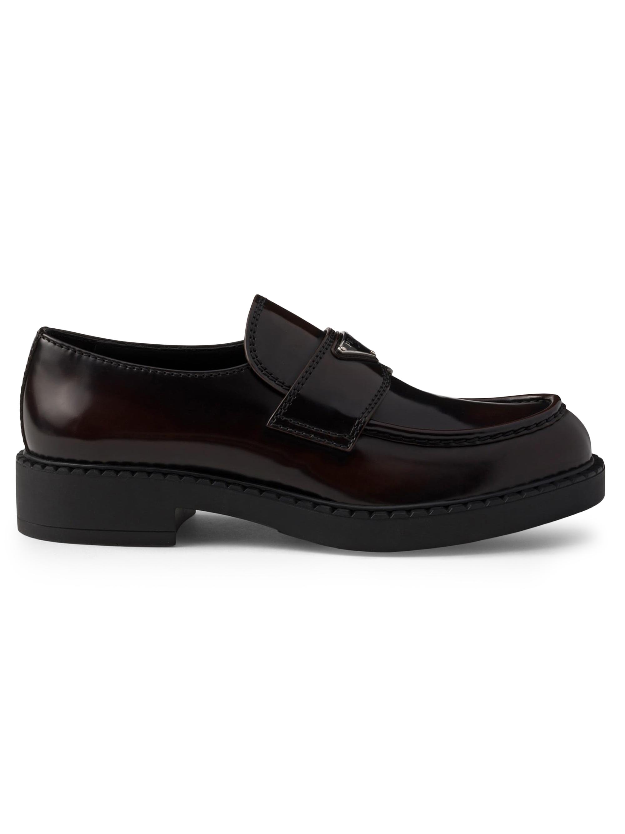 靴 prada diapason opaque shoes 39 Prada Diapason opaque brushed leather lace-up shoes | REVERSIBLE