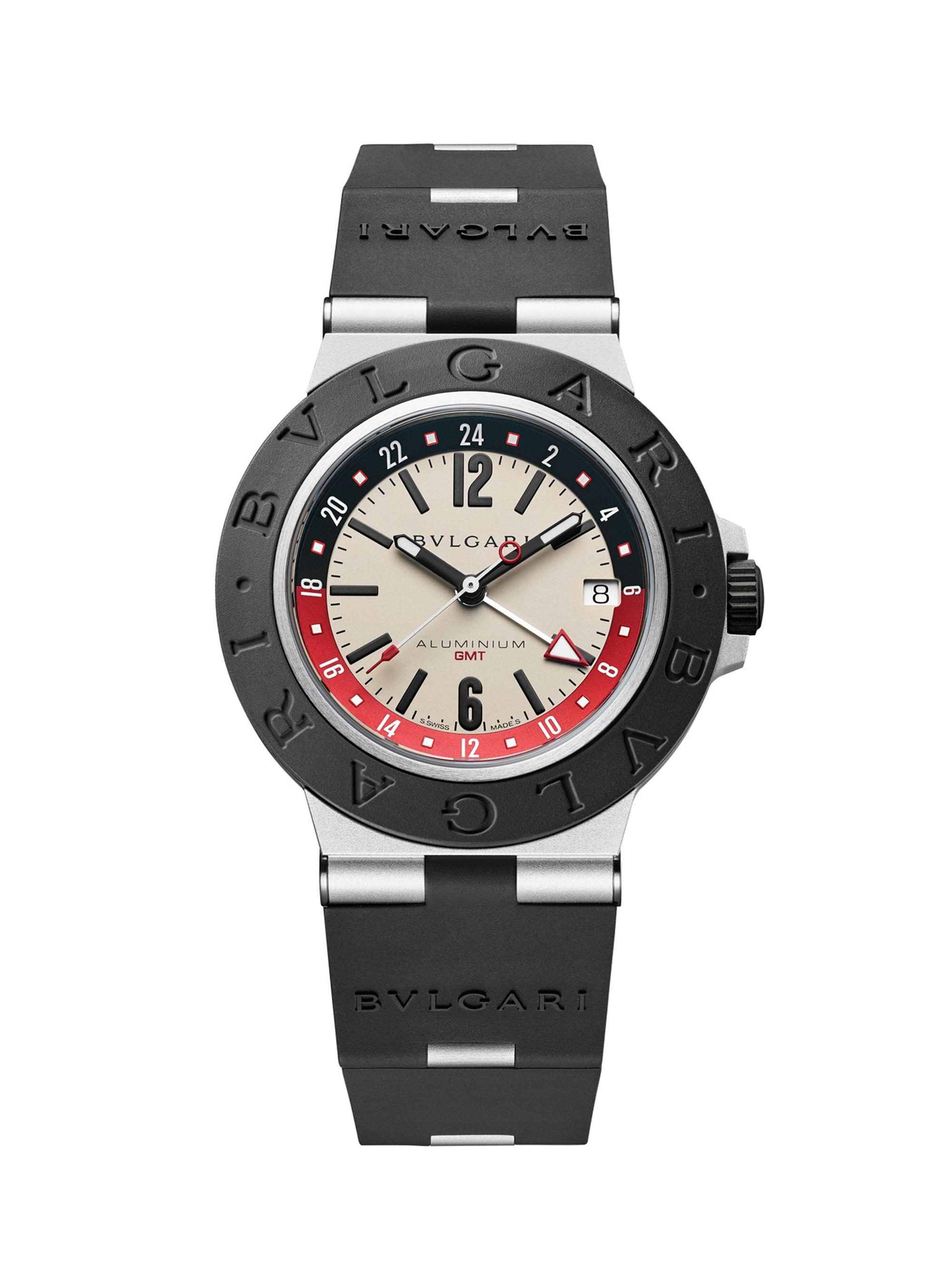 BVLGARI Men's   Aluminum, Titanium & Rubber Bracelet Watch/40MM - Black