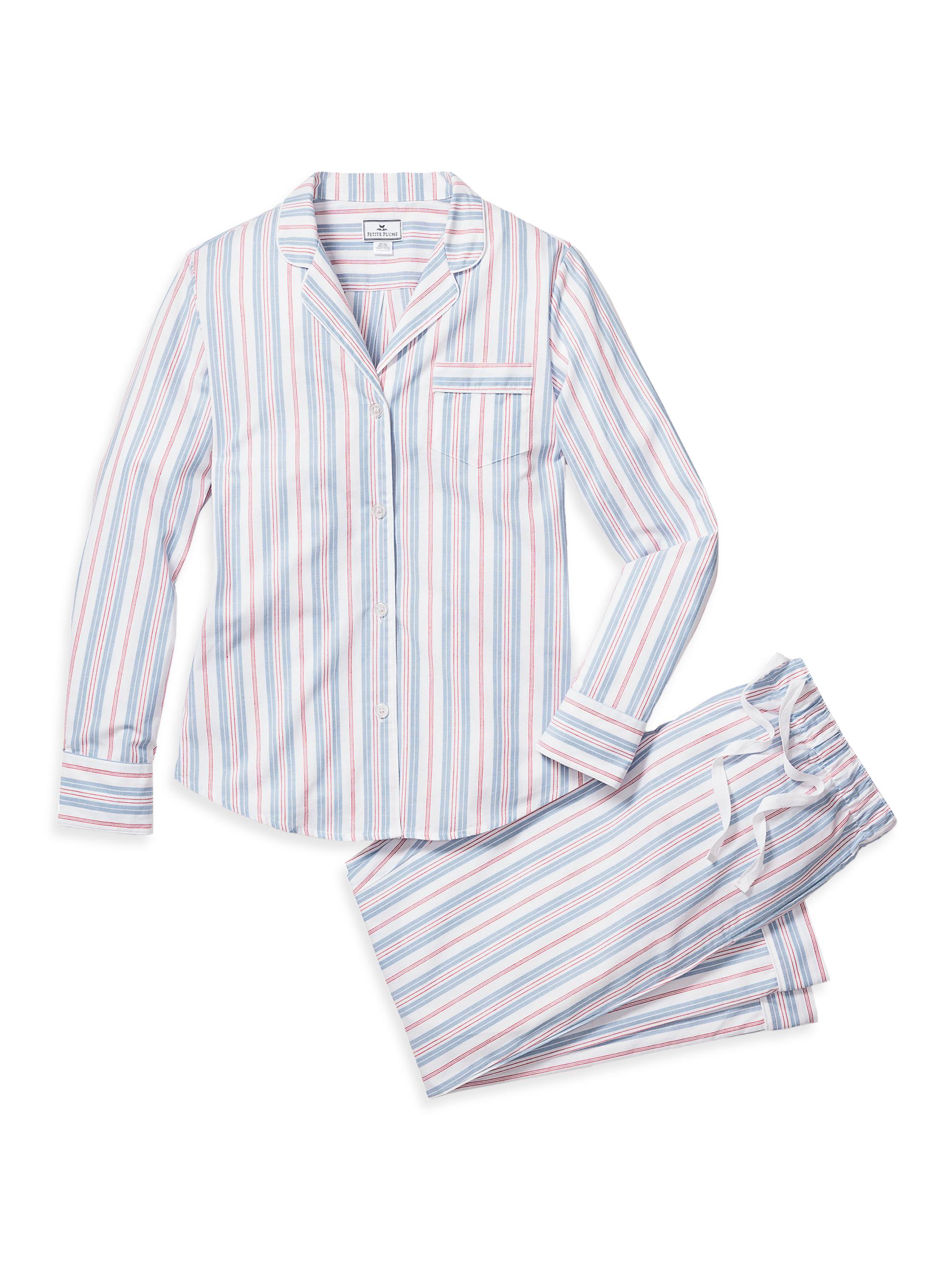 Petite Plume Vintage French Stripes Pajama Set - Multi Stripe
