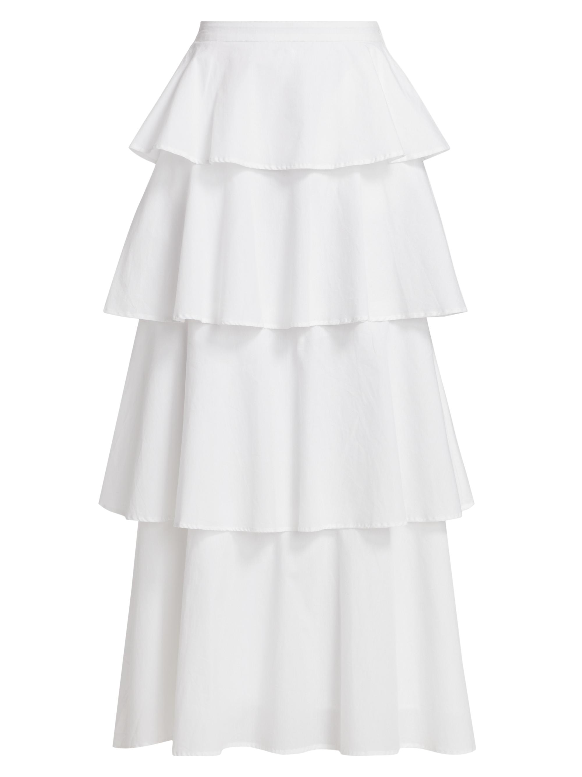 Cami NYC Women's Terra Cotton Ruffled Maxi Skirt - White