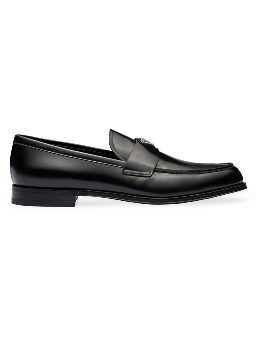 Shop Prada Brushed Leather Loafers | Saks Fifth Avenue Shop Prada Brushed Leather Loafers | Saks Fifth Avenue
